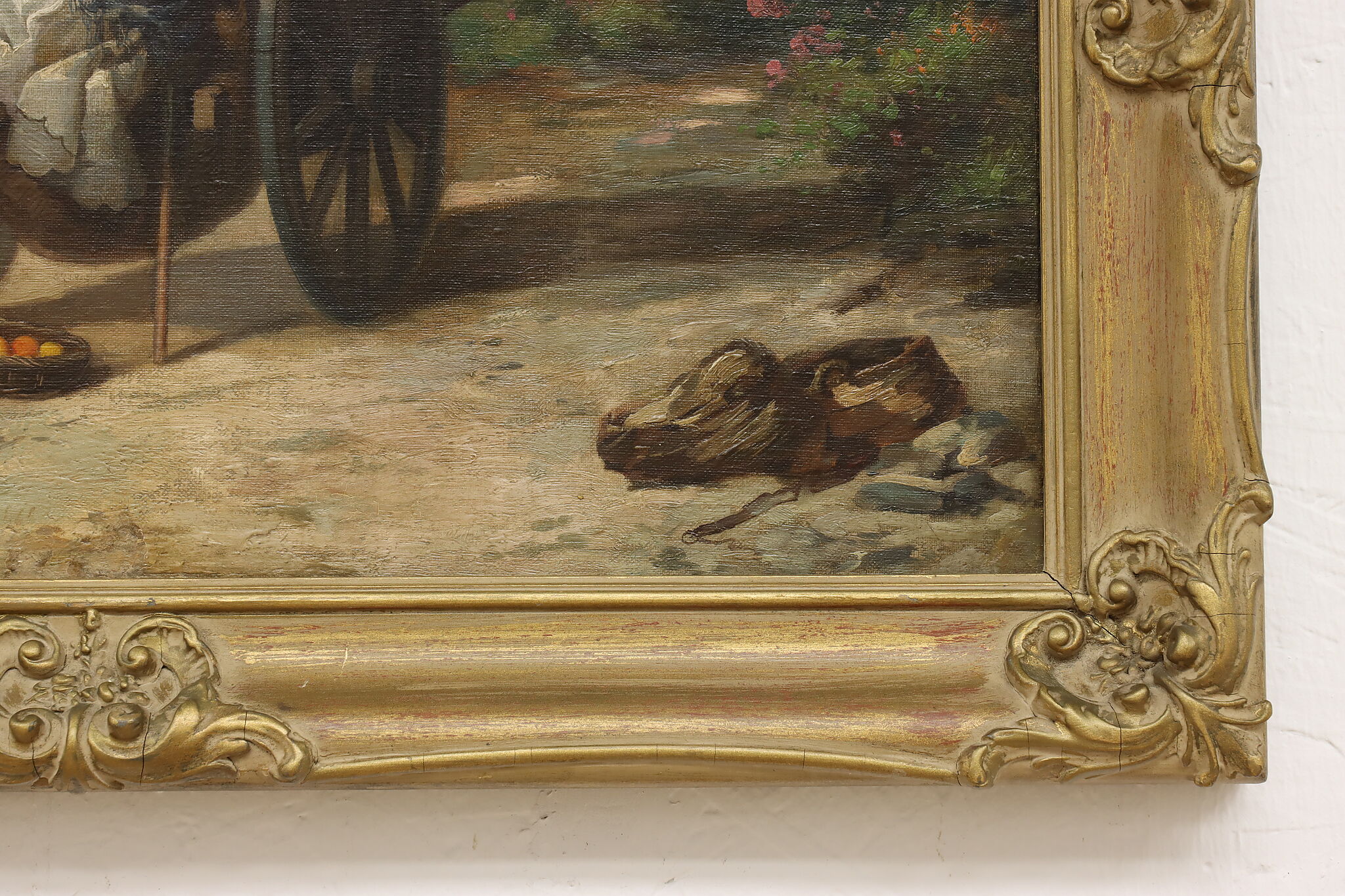Valencia Spain Antique Original Oil Painting, Raufer 30