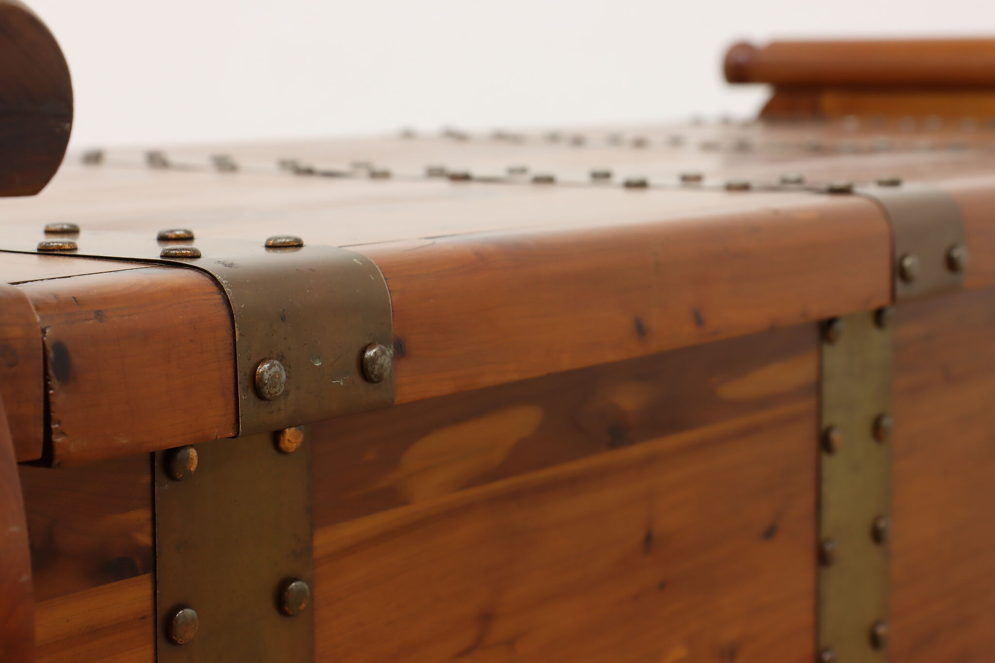 Farmhouse Antique Cedar Blanket Trunk or Chest, Coffee Table, JRC