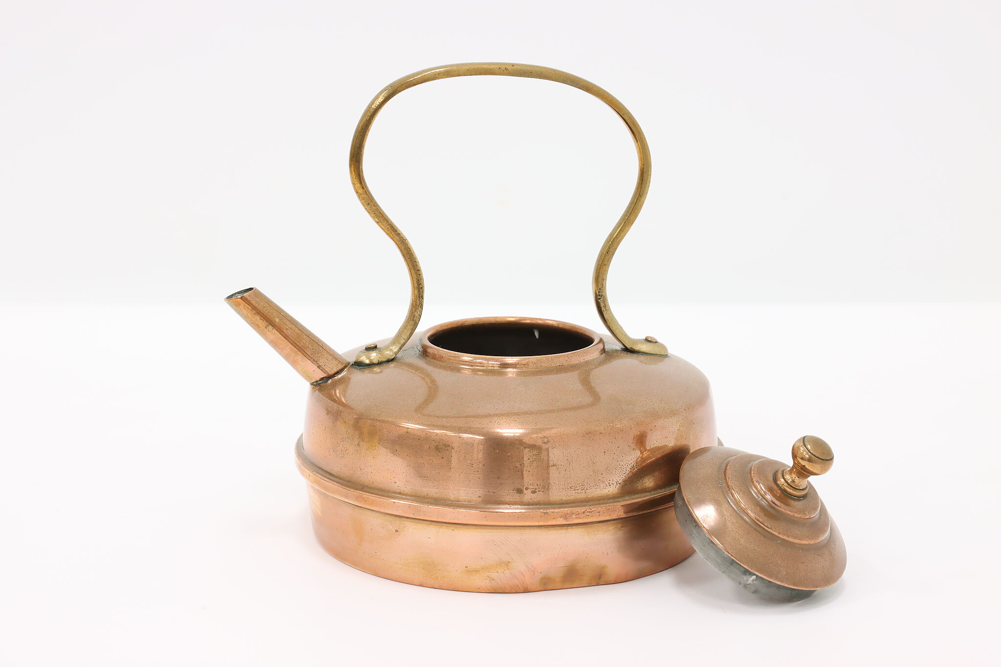 Farmhouse Vintage Copper & Brass Tea or Hot Water Kettle