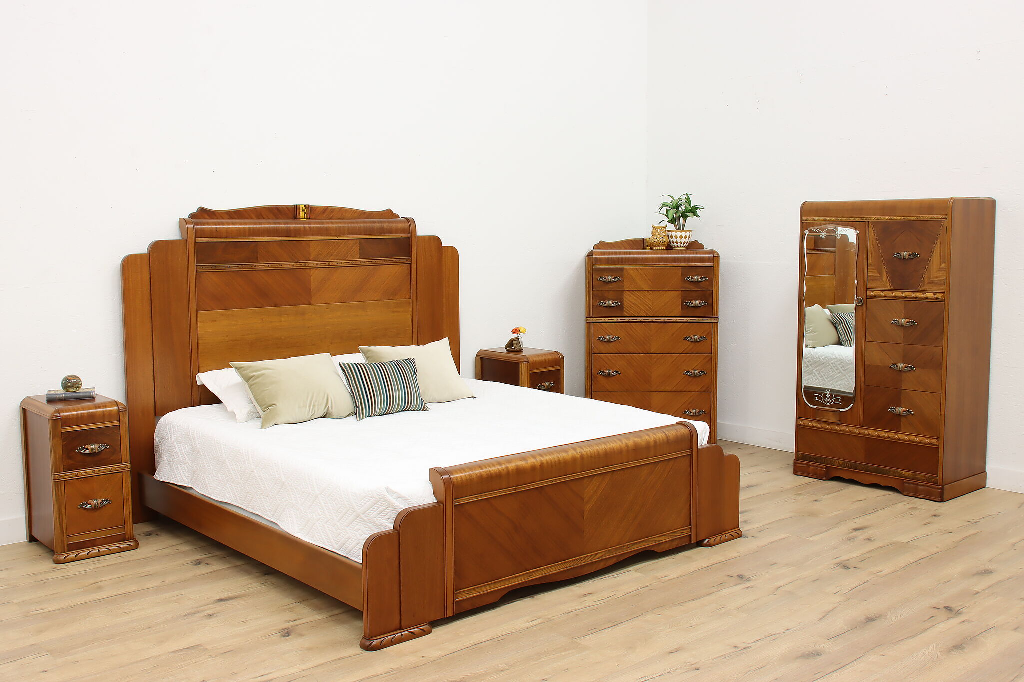 Walnut 4-PC Bedroom Set: AFR Furniture Clearance Center