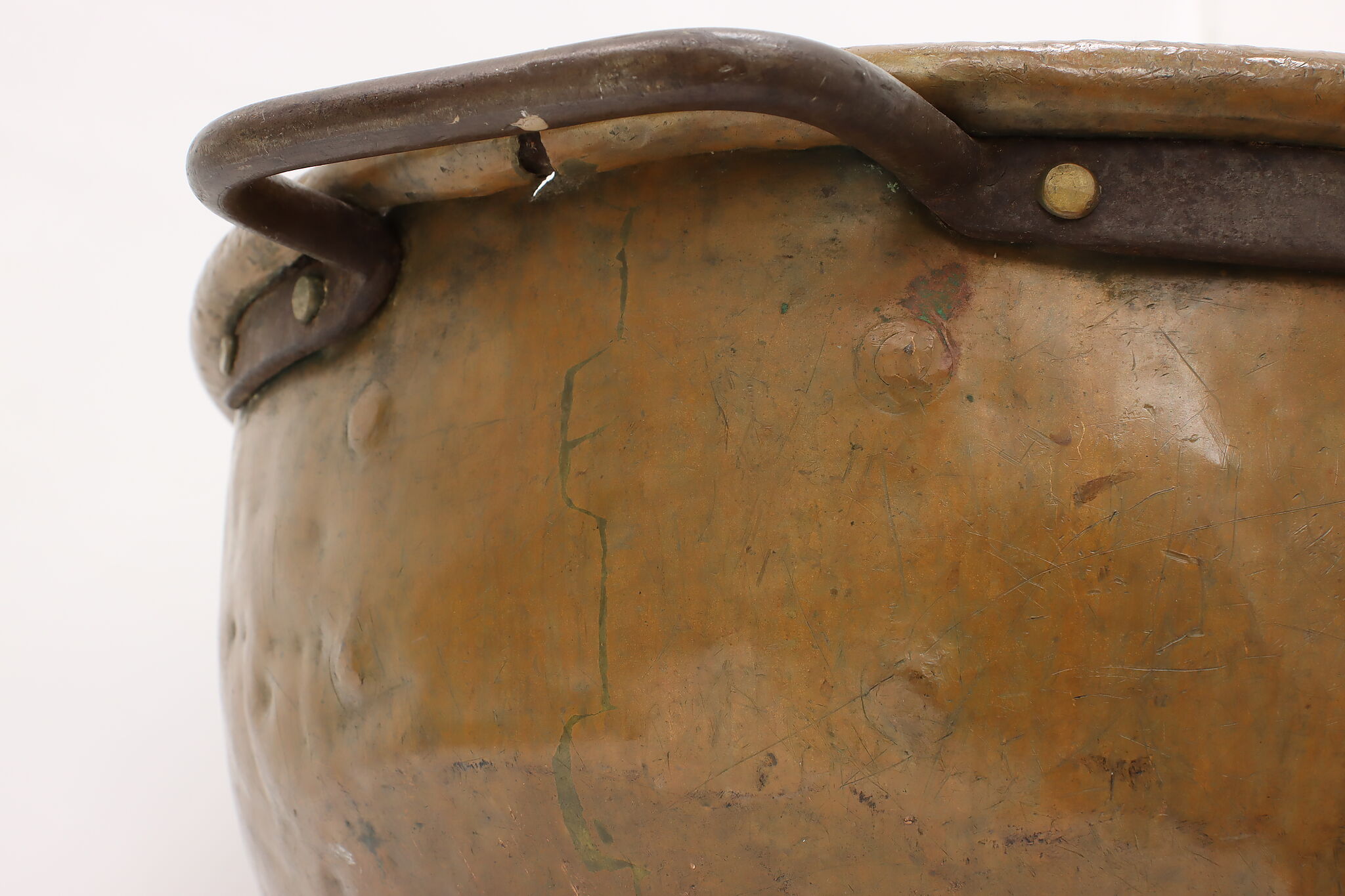 Antique Copper Candy Pot, Copper Candy Kettle, Small Thick Copper