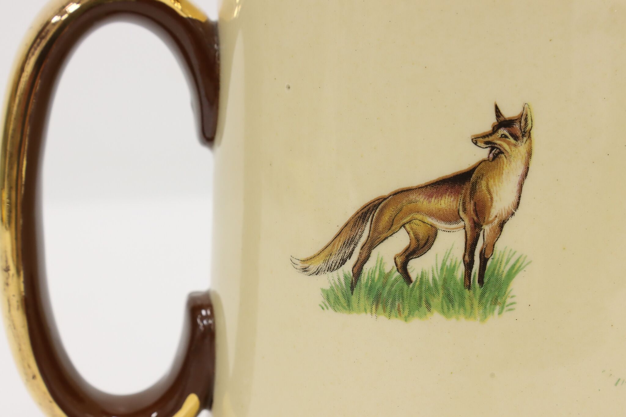 Hand Painted Porcelain Cat Fox Bird Hedgehog Deer Mugs Microwave