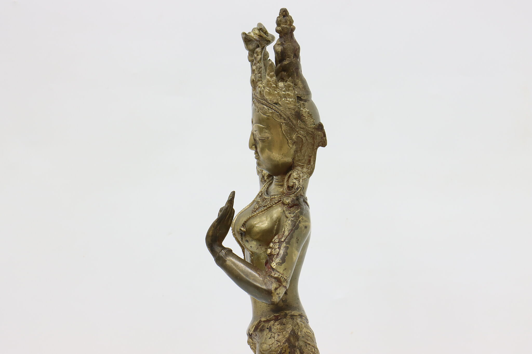 Divine Brass Sculpture of Parvati Indian Goddess of Fertility