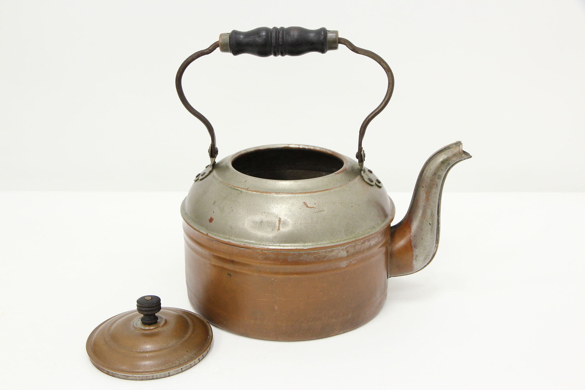 Farmhouse Antique Copper Large Tea Kettle or Pot #46277