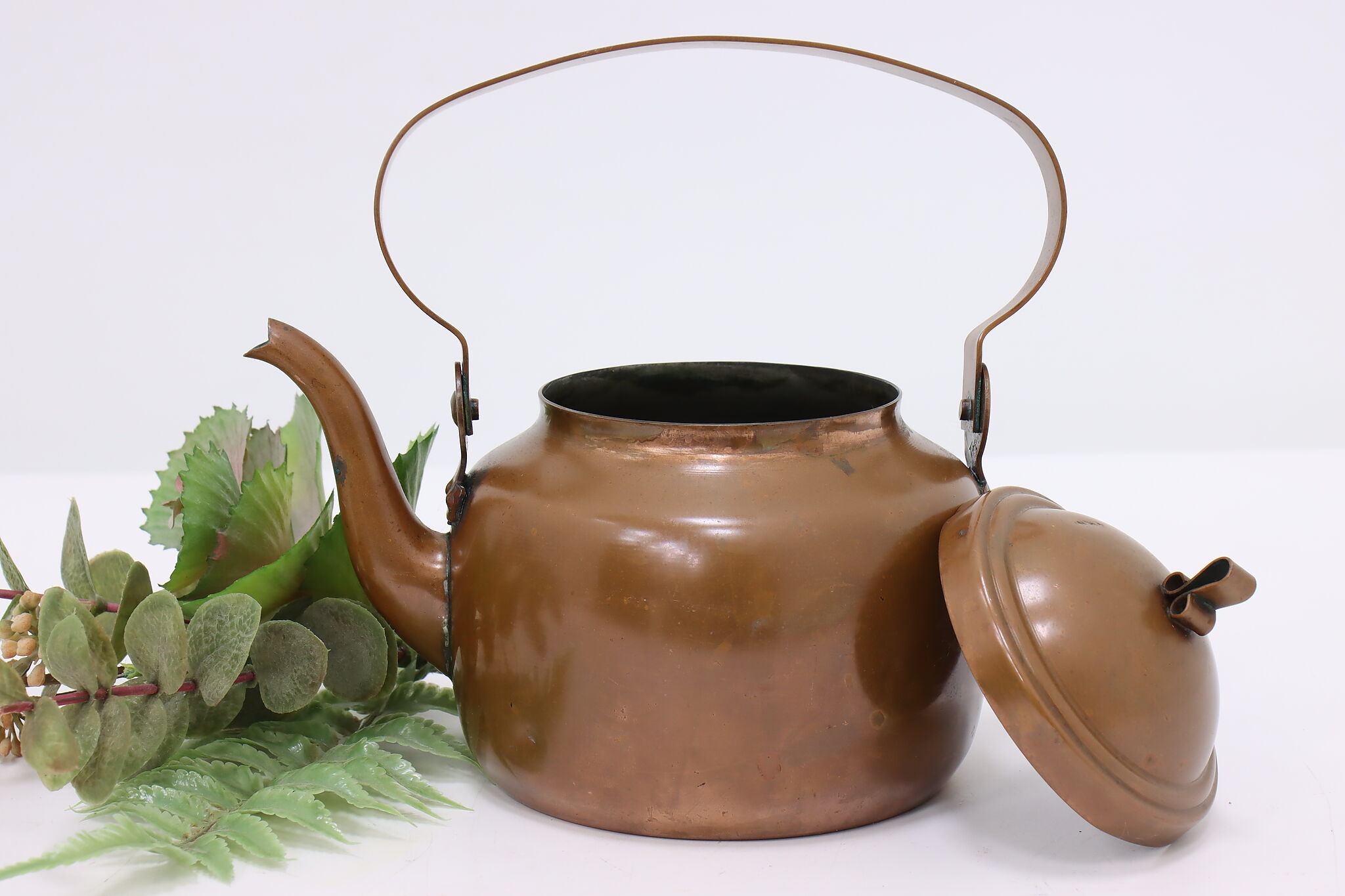 Vintage Copper Tea Kettle, Vintage Cookware