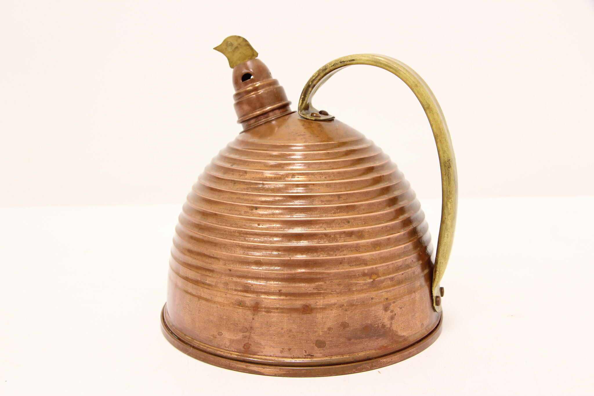 Farmhouse Vintage Copper & Brass Tea or Hot Water Kettle