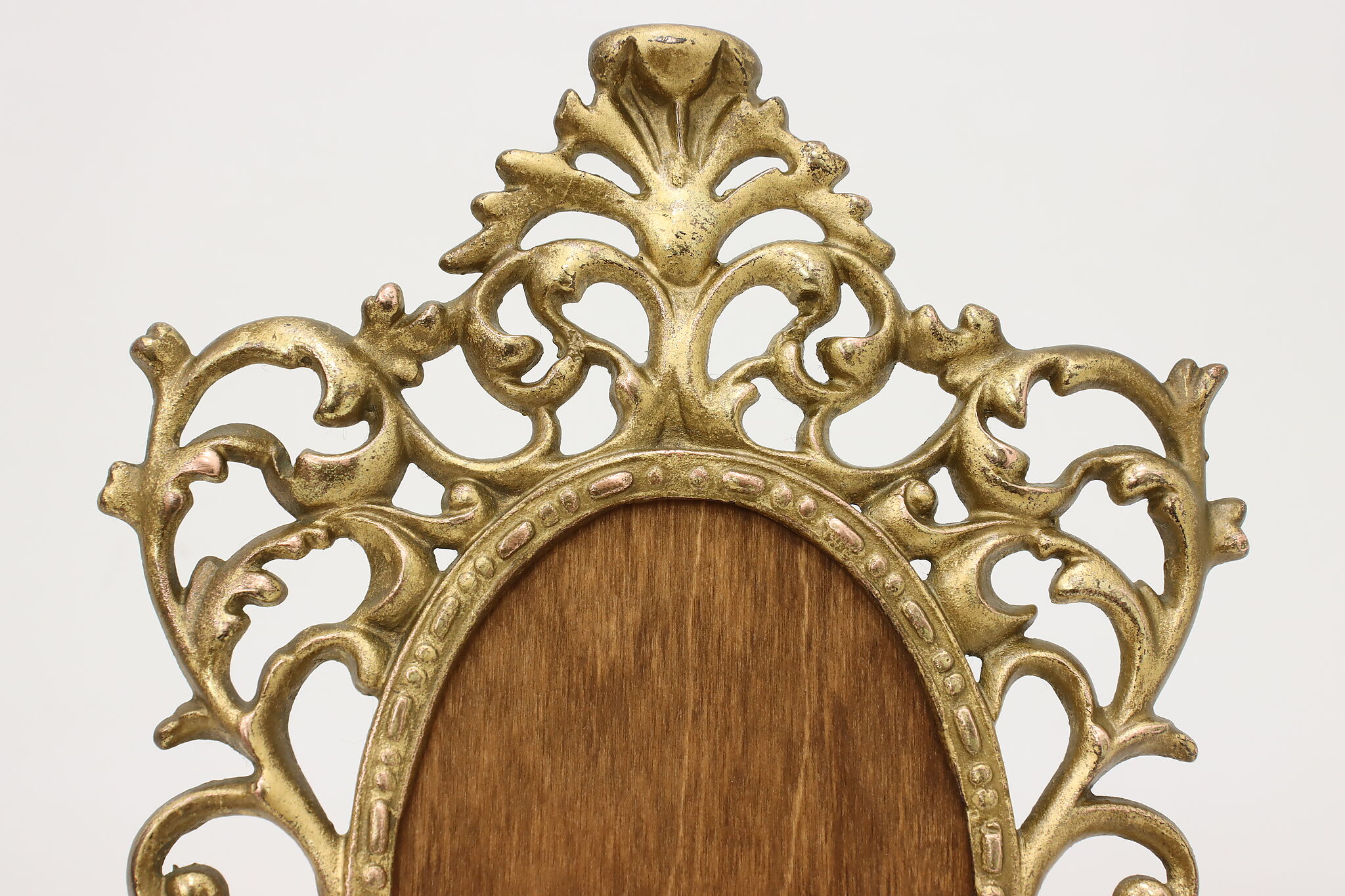 Antique Art Nouveau Gilt Brass Frame Oval
