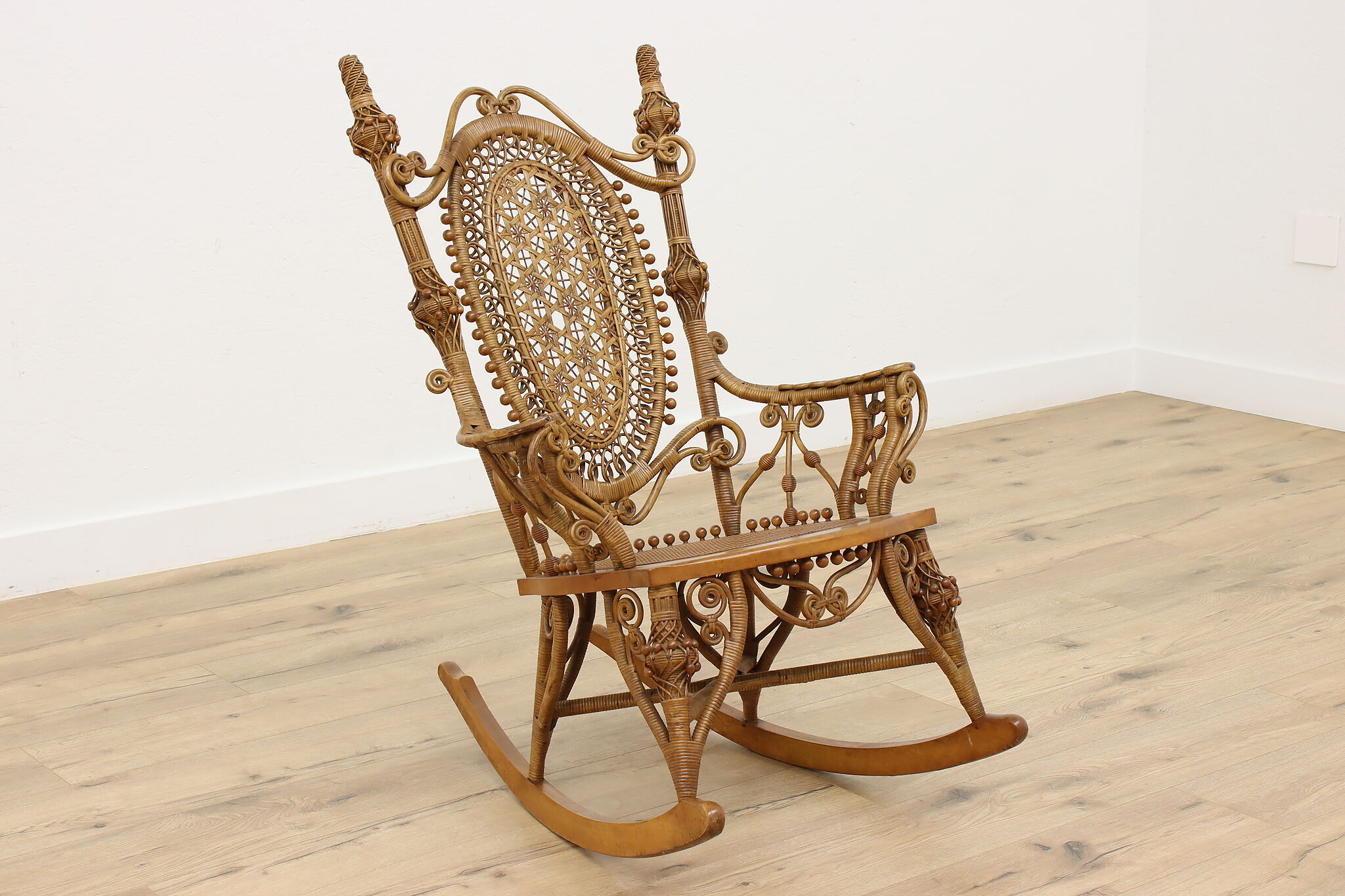Small Victorian Rocking Chair Rocker Victorian Antique Wicker Rocking Chair