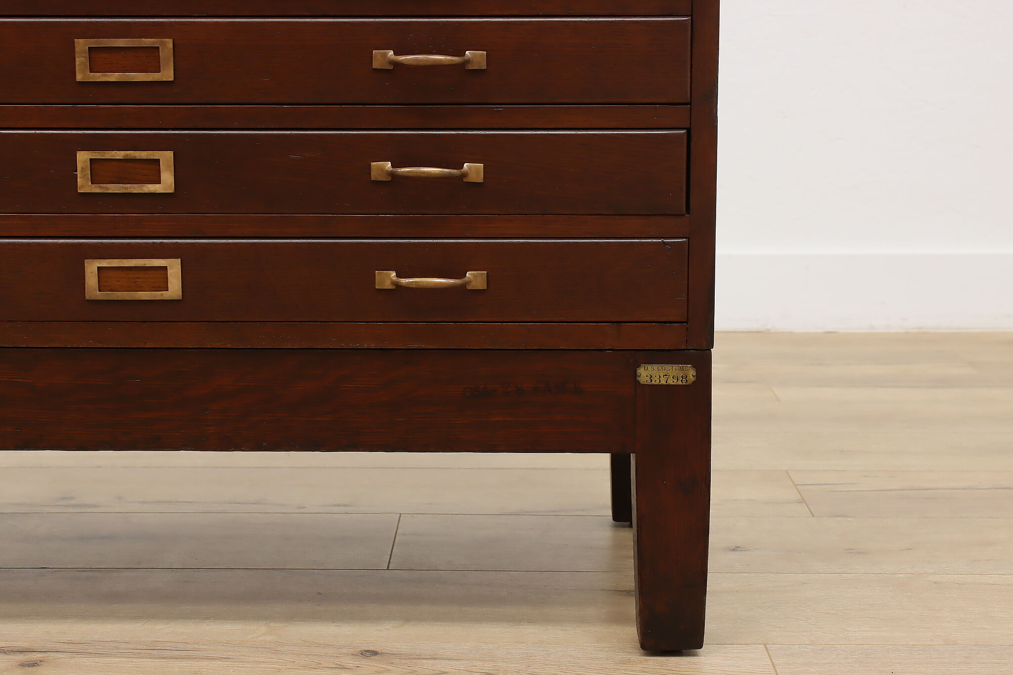 Arts & Crafts Antique 8 Drawer Stacking File Cabinet, Globe