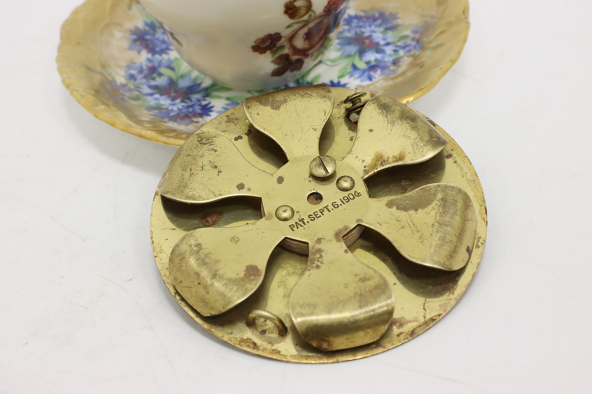 Brass Antique Butler Button or Floor Switch