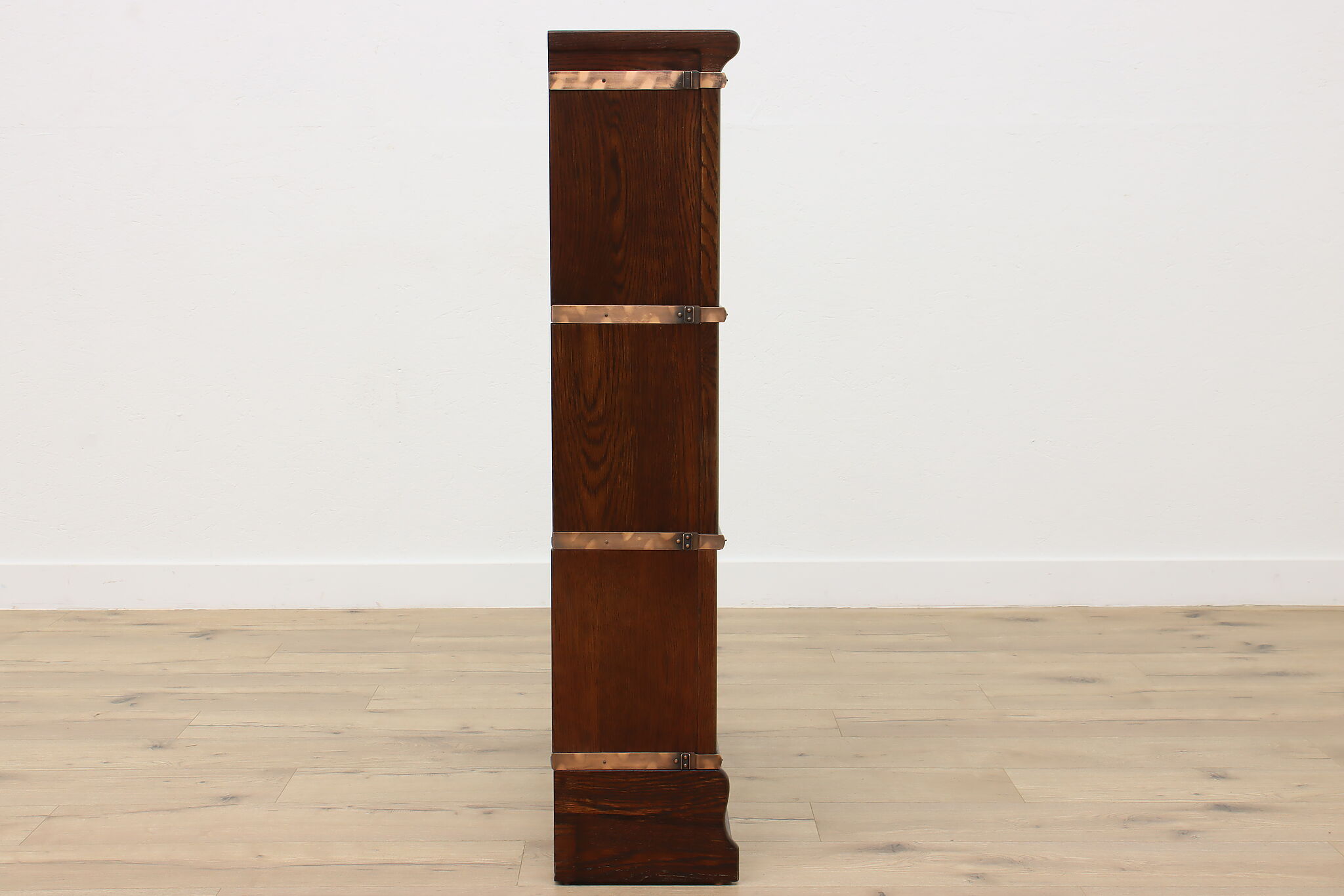 Macey Antique Stacking Oak Lawyer Bookcase Display Cabinet