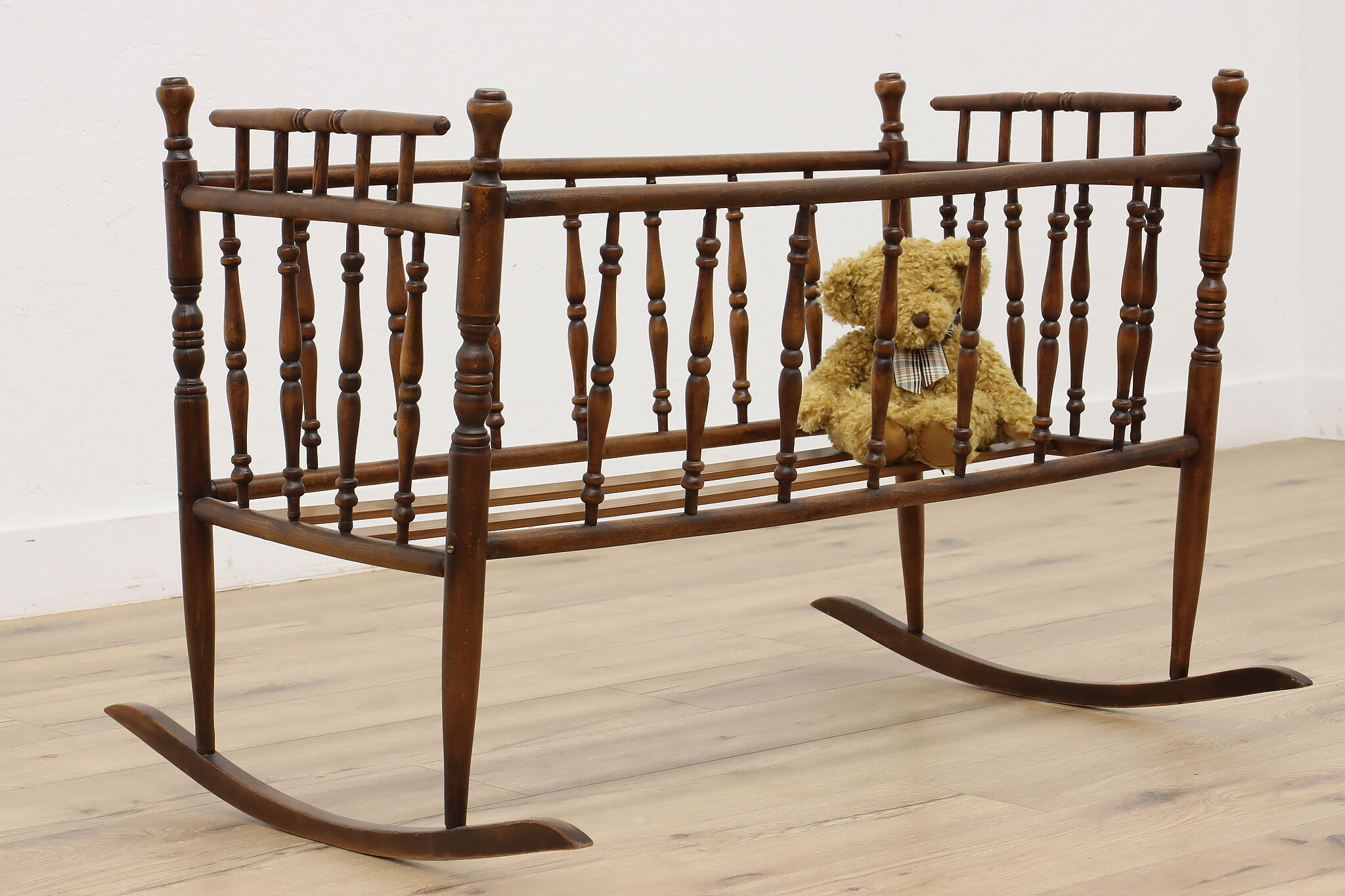 Victorian Antique 1870s Farmhouse Rocking Baby Cradle or Bed