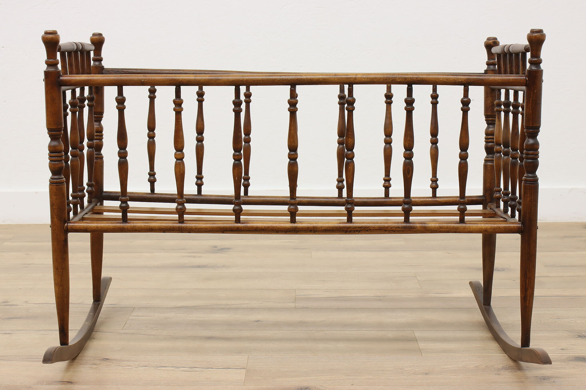 Victorian Antique 1870s Farmhouse Rocking Baby Cradle or Bed