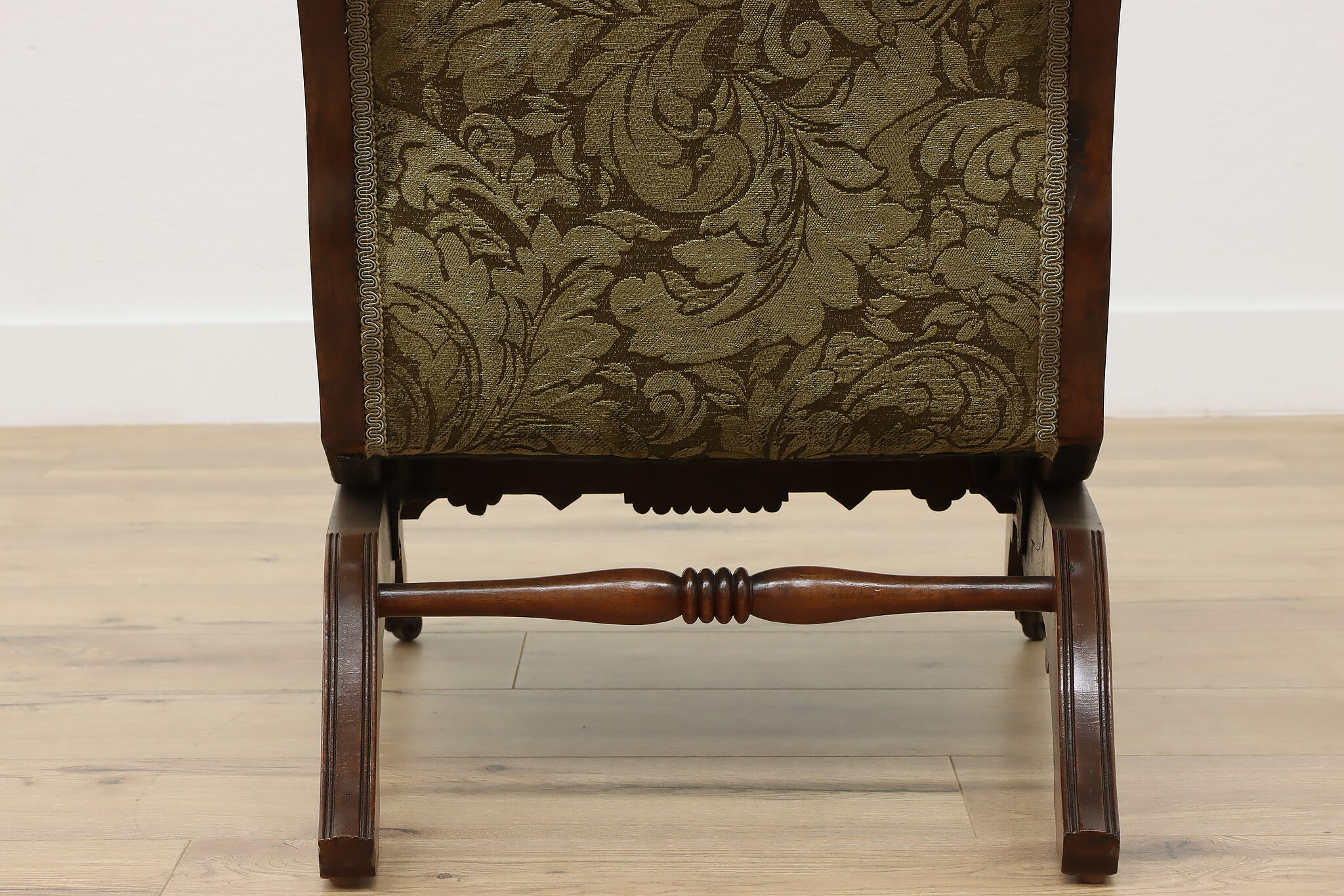 Victorian Eastlake Antique Upholstered Walnut Rocking Chair