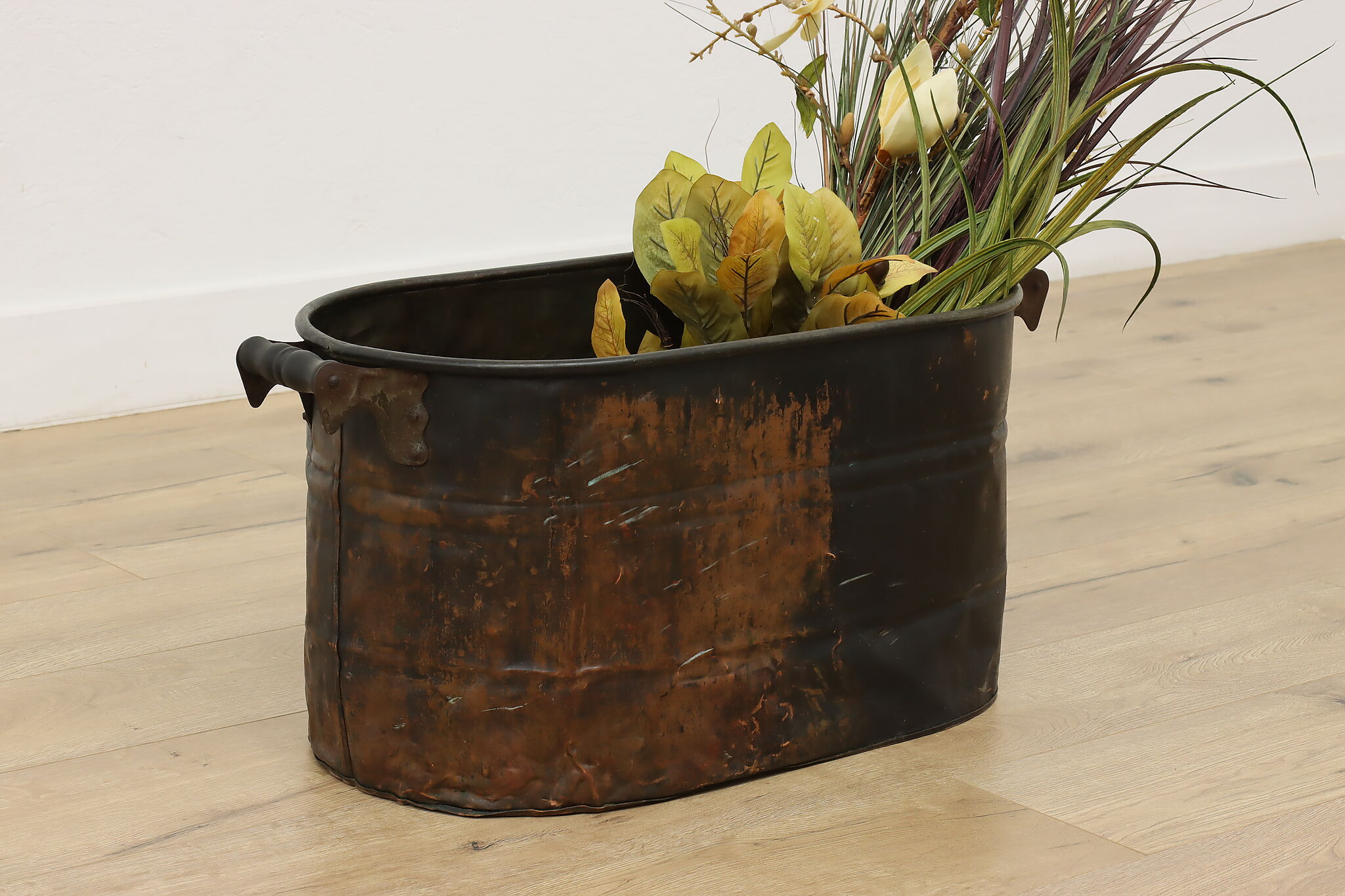 Antique Rusted Washers Farmhouse Antique Rustic Copper & Iron Washer or Planter