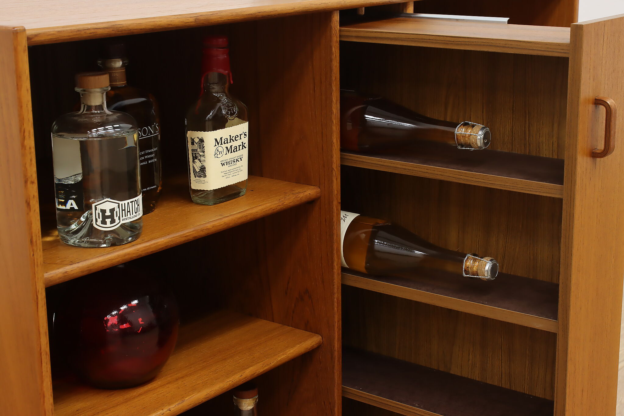 Teak wine cabinet outlet
