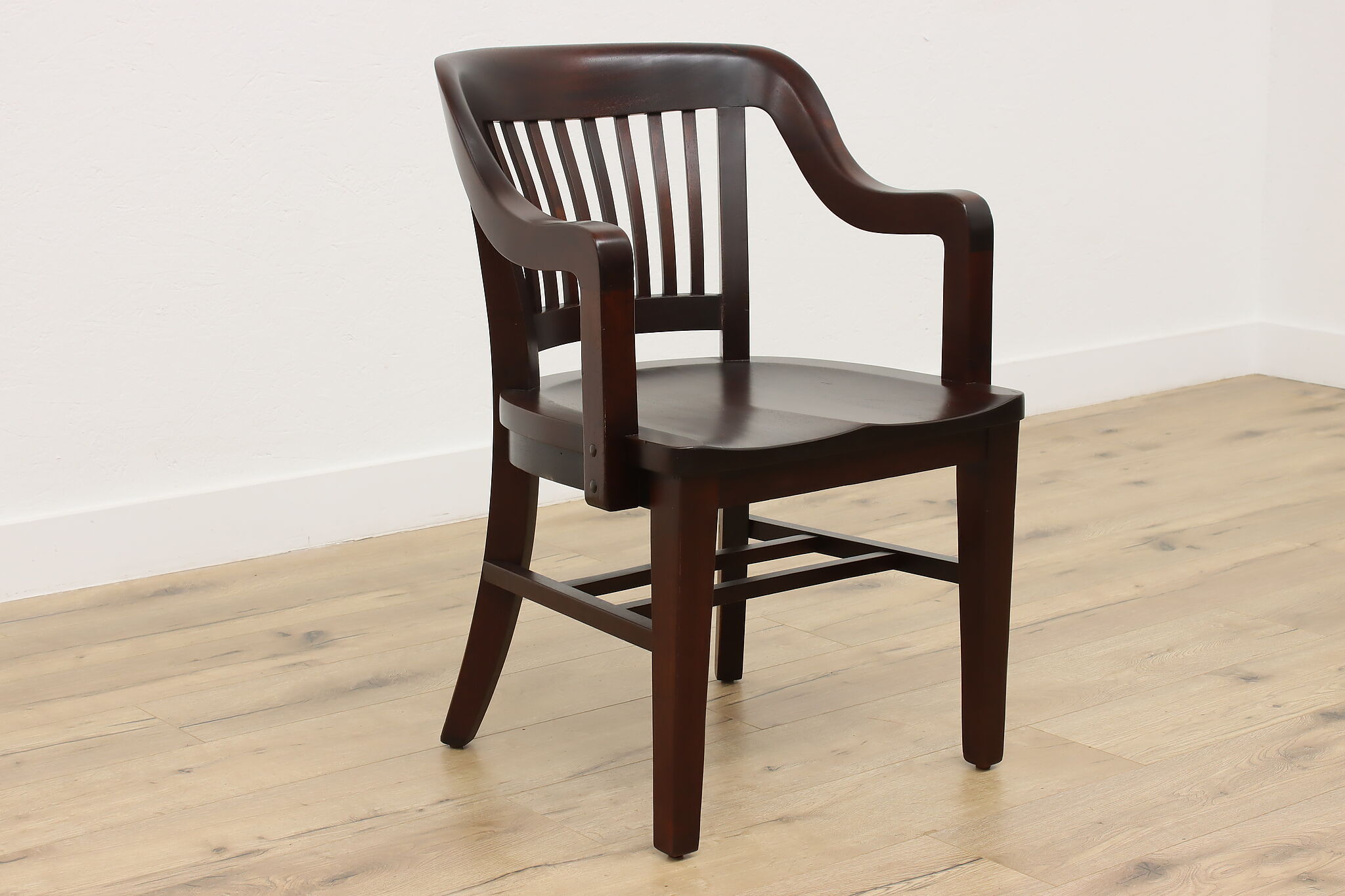 Mahogany Antique Banker Office or Library Traditional Chair