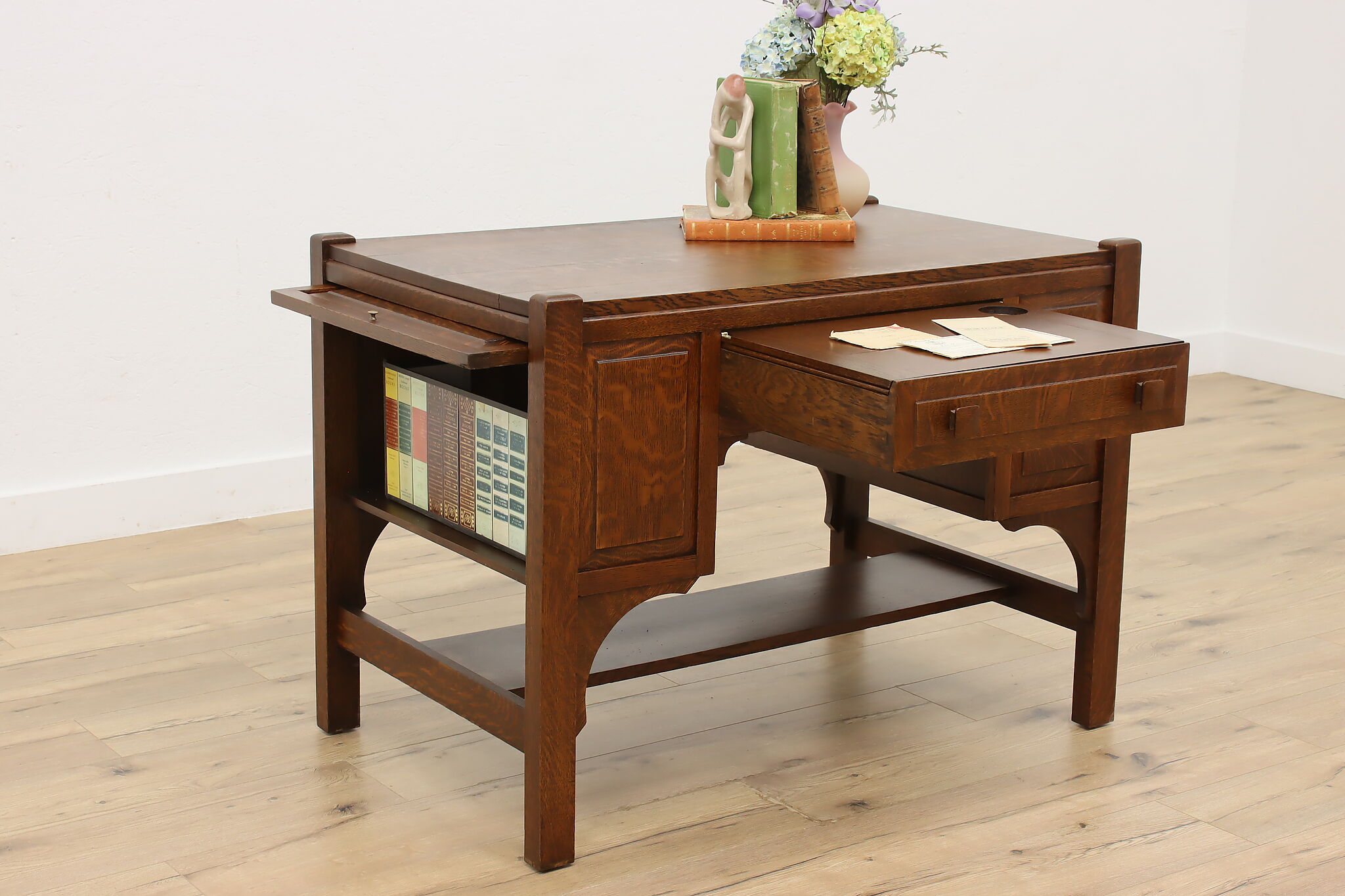 Antique mission library table hotsell