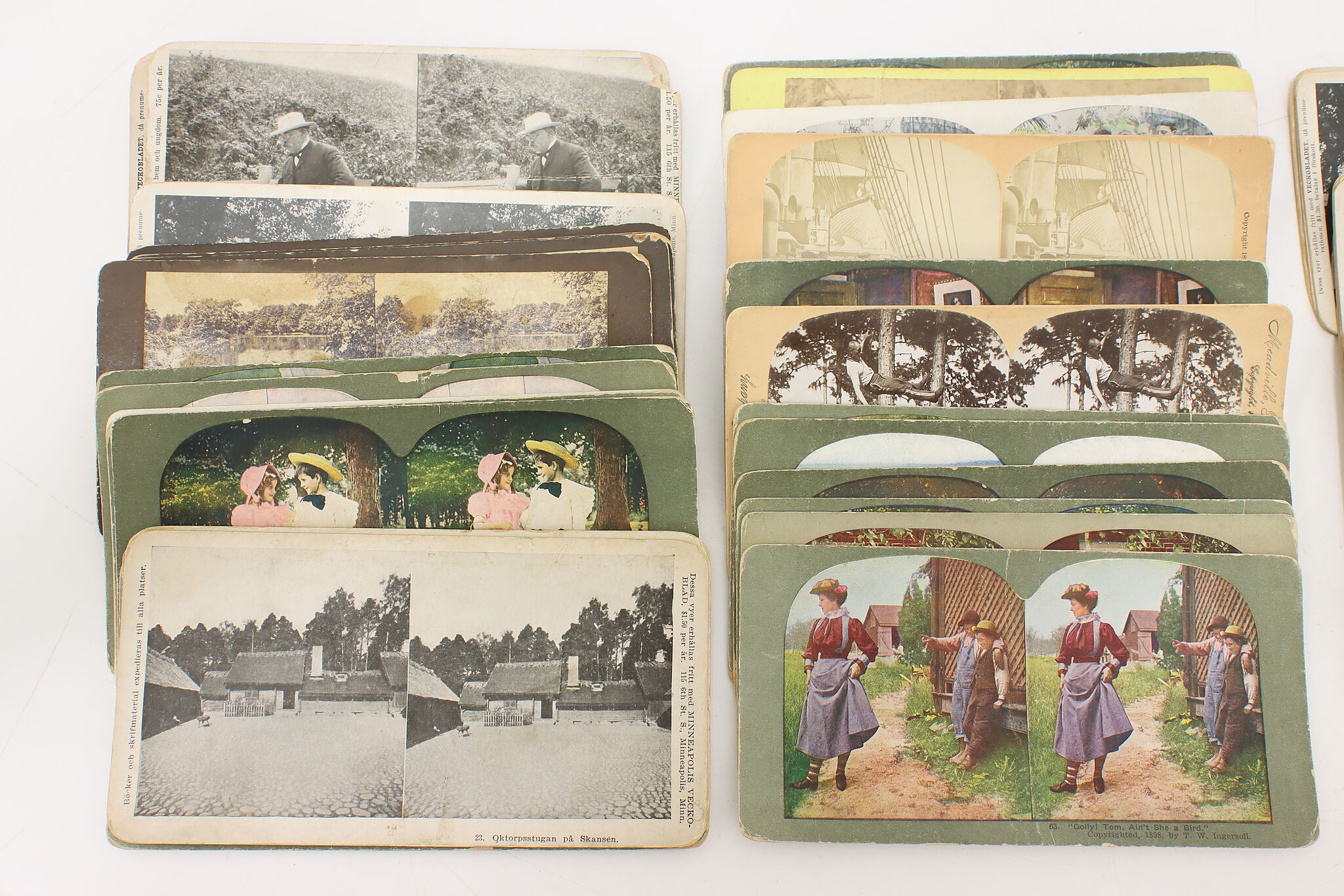 Set of 50 Victorian Antique Stereoscope Viewer Cards #50450