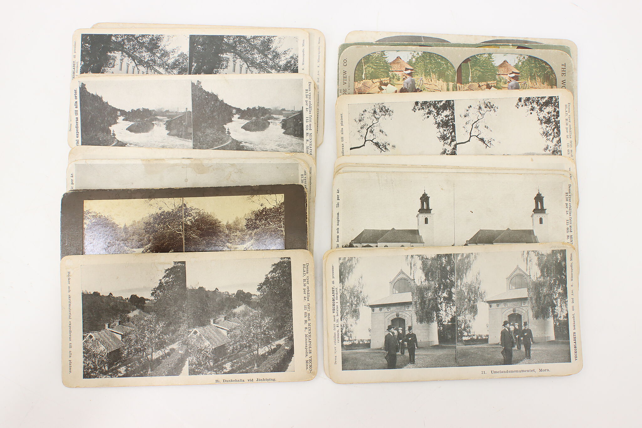 Set of 50 Victorian Antique Stereoscope Viewer Cards
