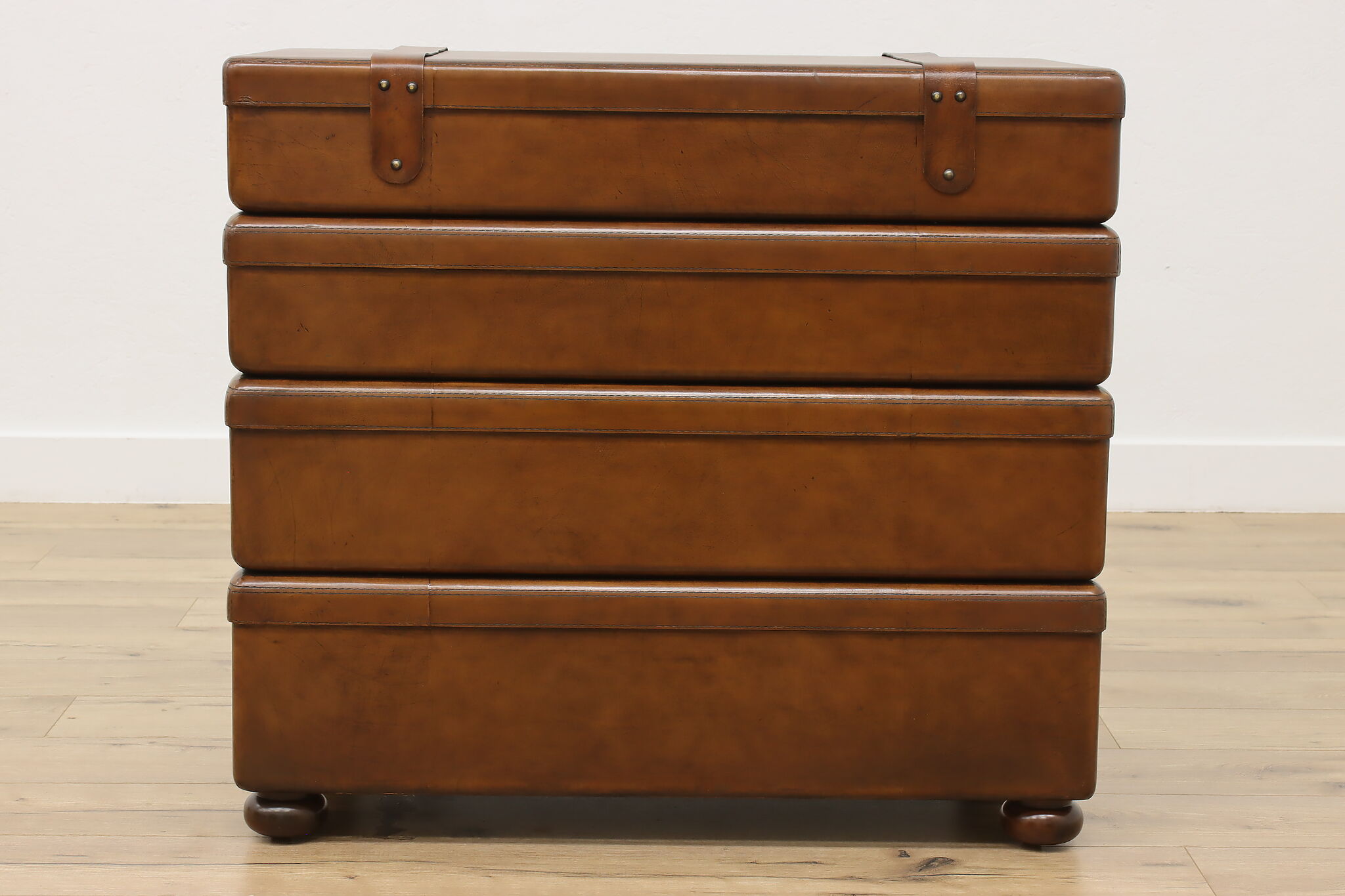 Lexington Leather Suitcase Stacked Luggage Chest Dresser Lexington Leather Suitcase Stacked Luggage Chest Dresser