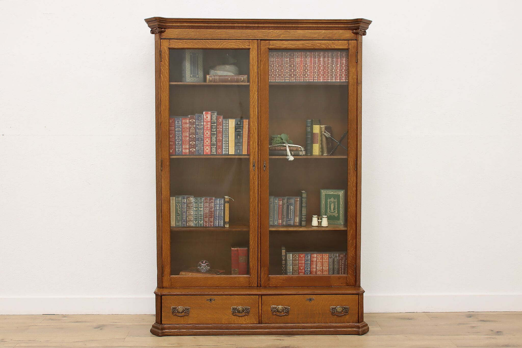 Library Display Bookcase Victorian Antique Oak Library or Office Bookcase Display Bar