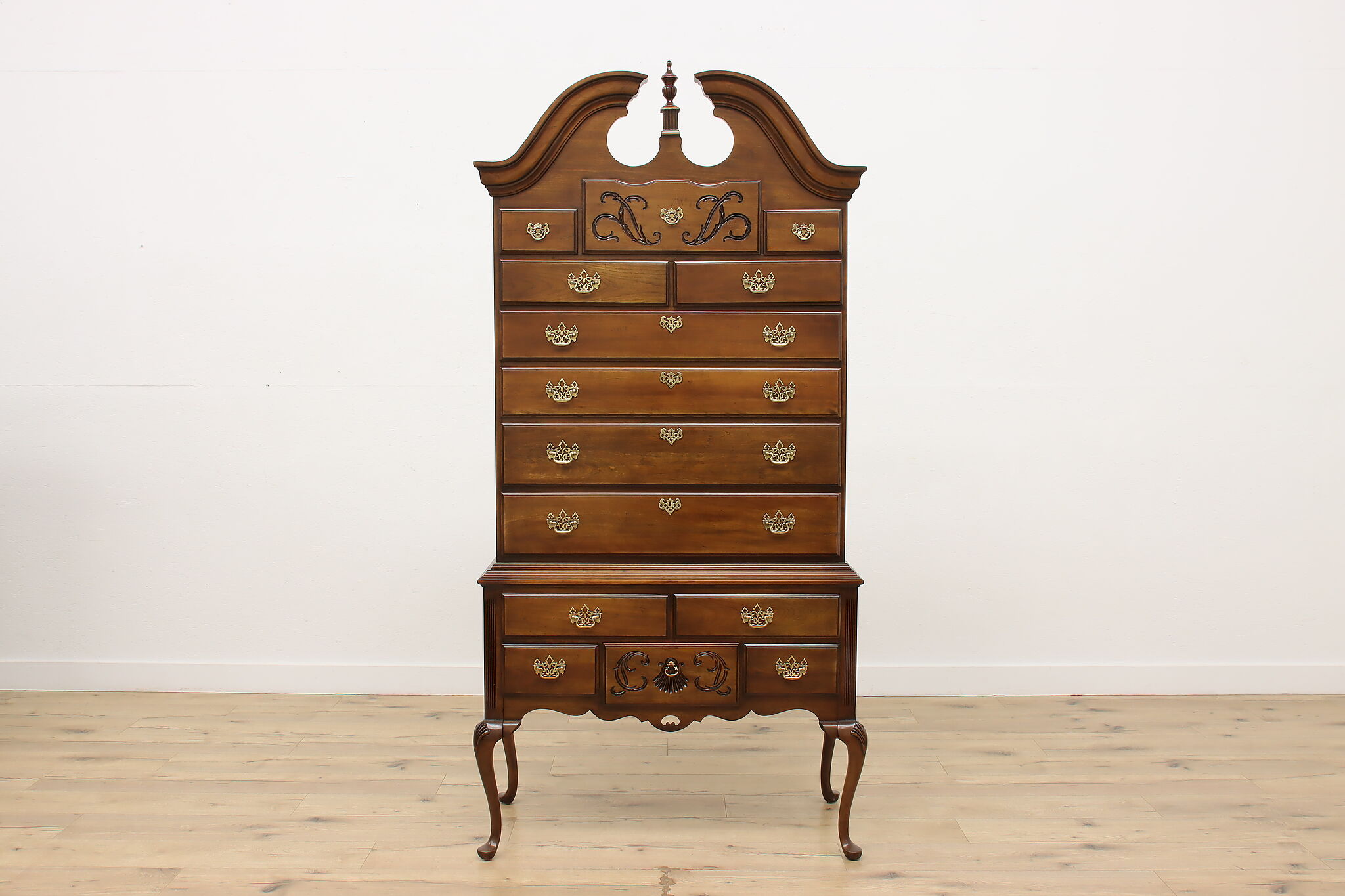vintage highboy dresser Antique Georgian Cavalier Corporation Vintage Mid Century
