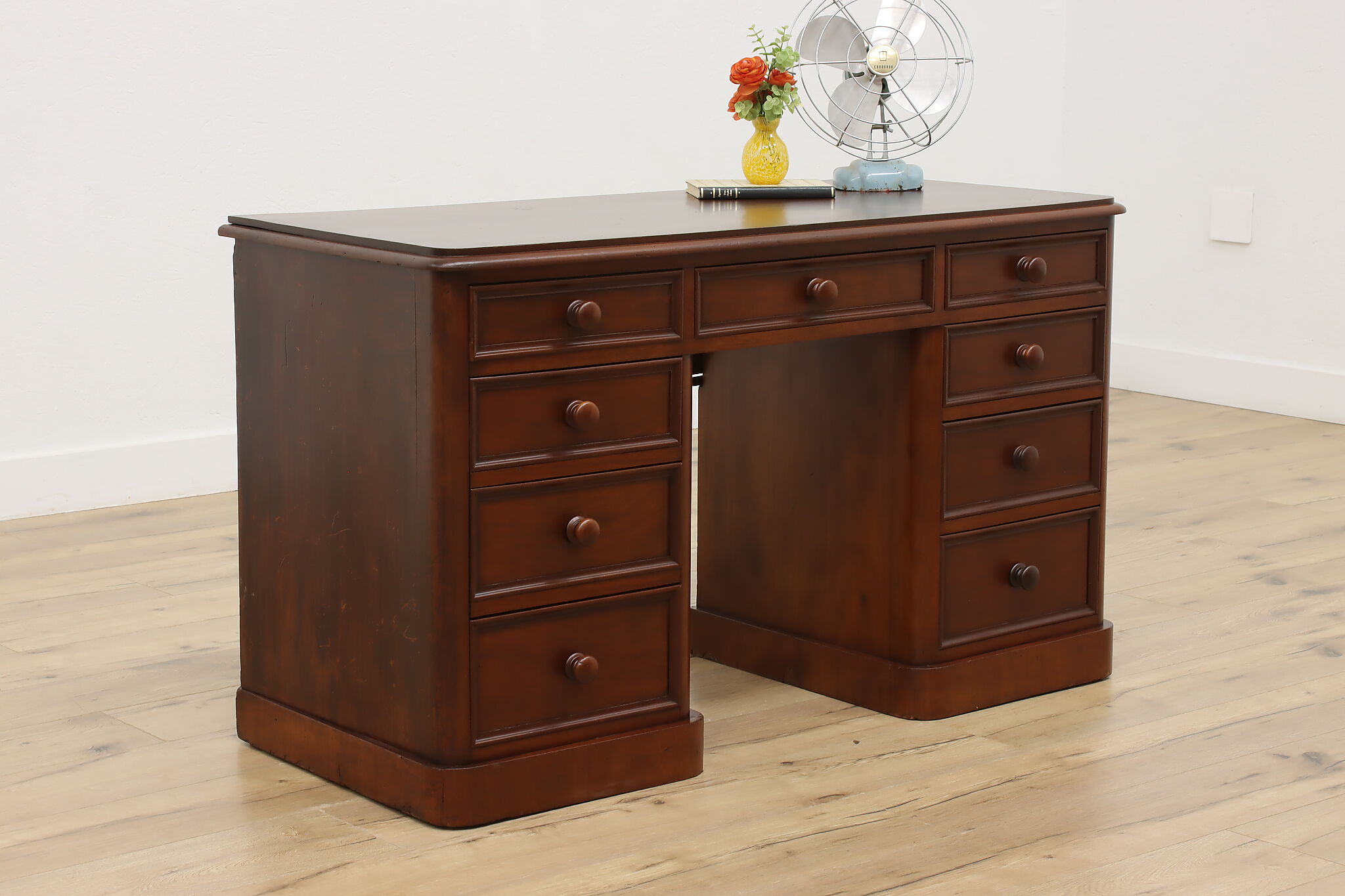 Library Writing Desk Empire Antique English Mahogany Office Library Writing Desk