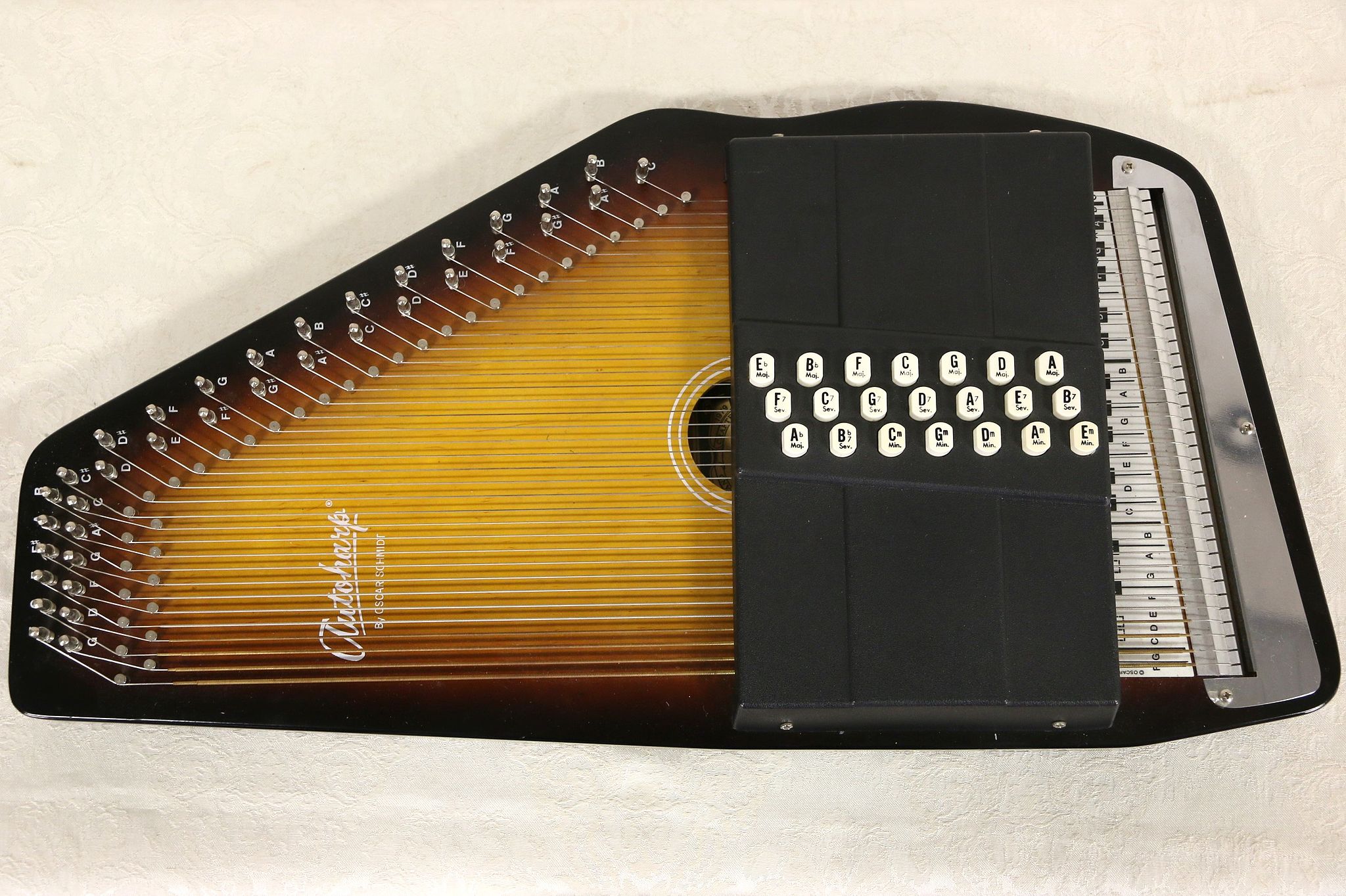 Oscar Schmidt Signed Autoharp Musical Instrument, Model OS21C
