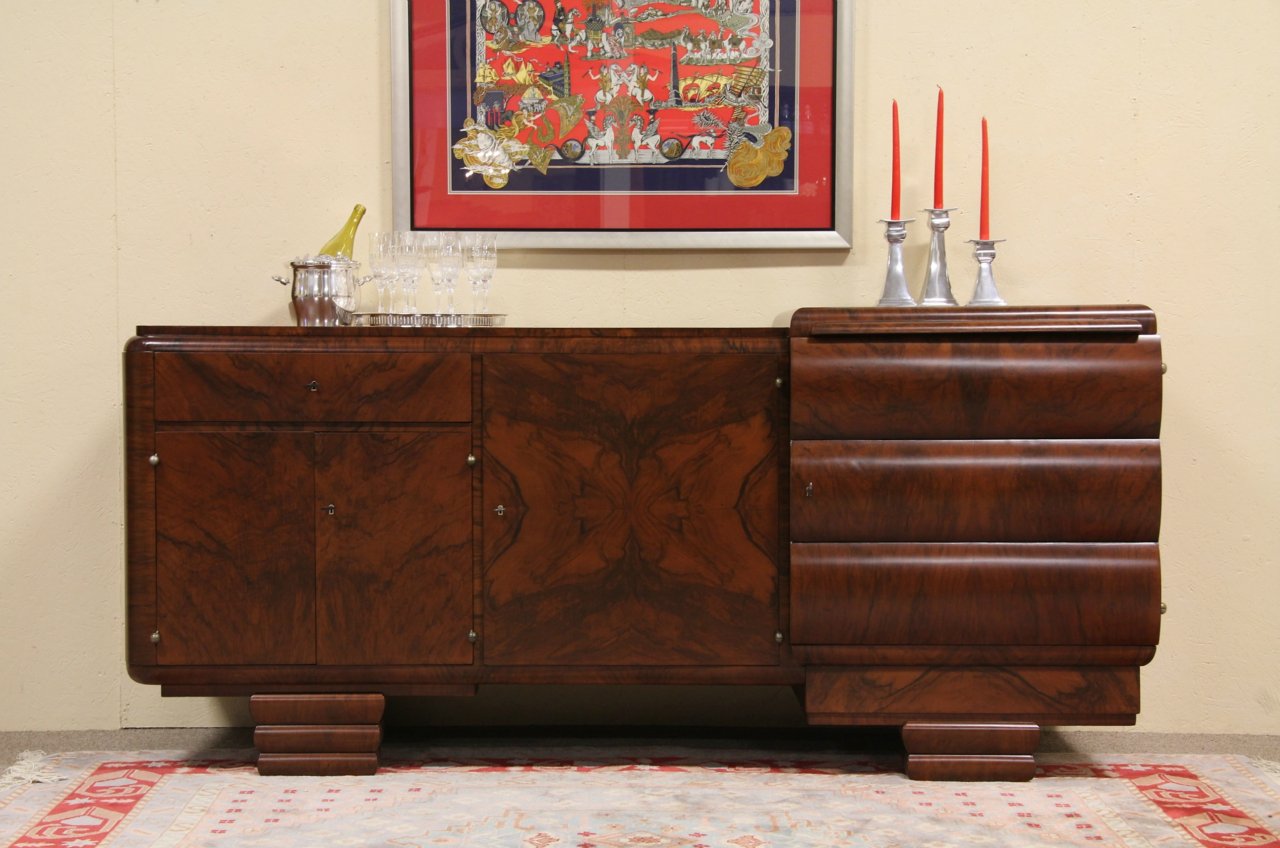 Art Deco Back Bar, Credenza, Sideboard or Server