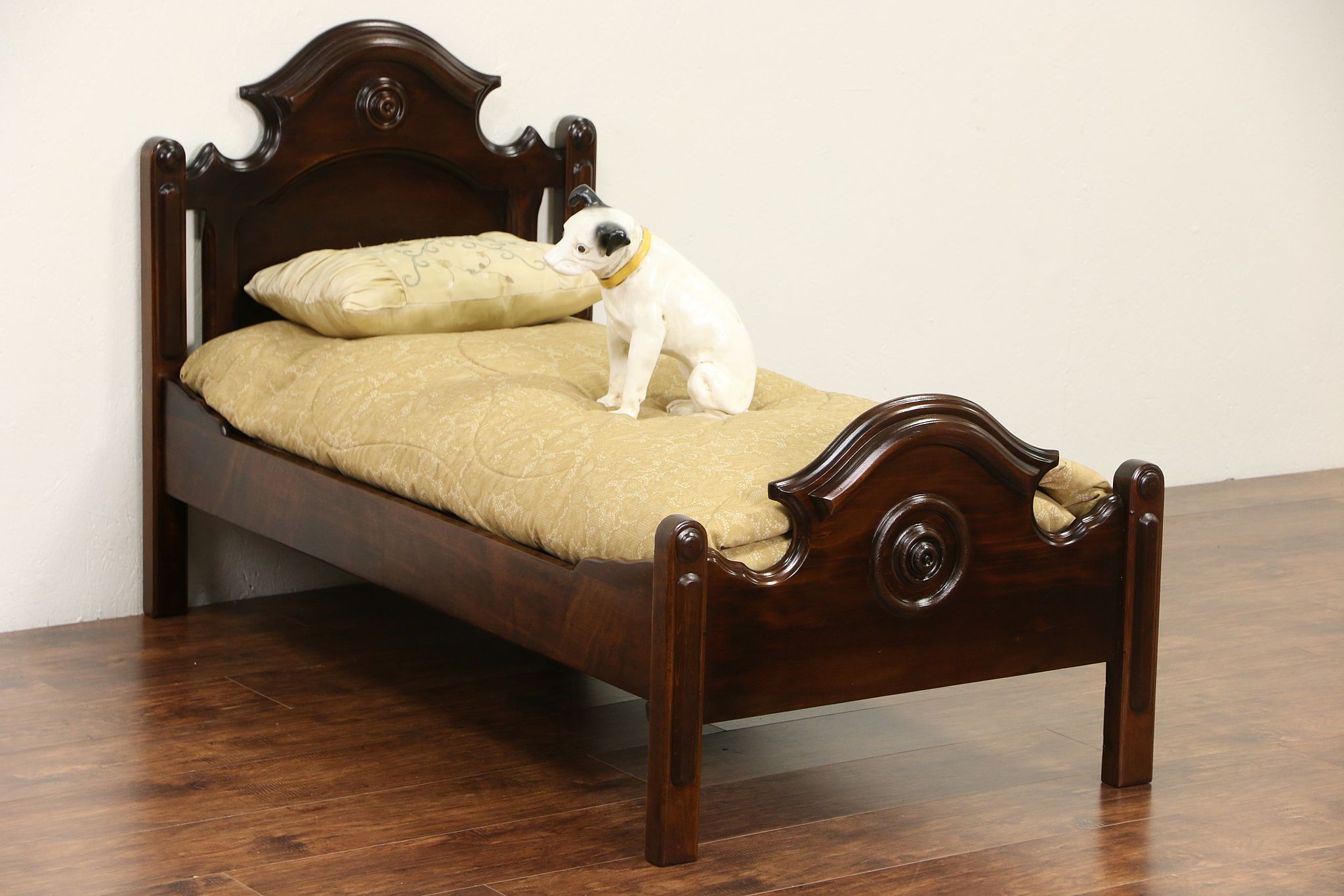 Victorian 1870's Antique Walnut Toddler or Dog Bed