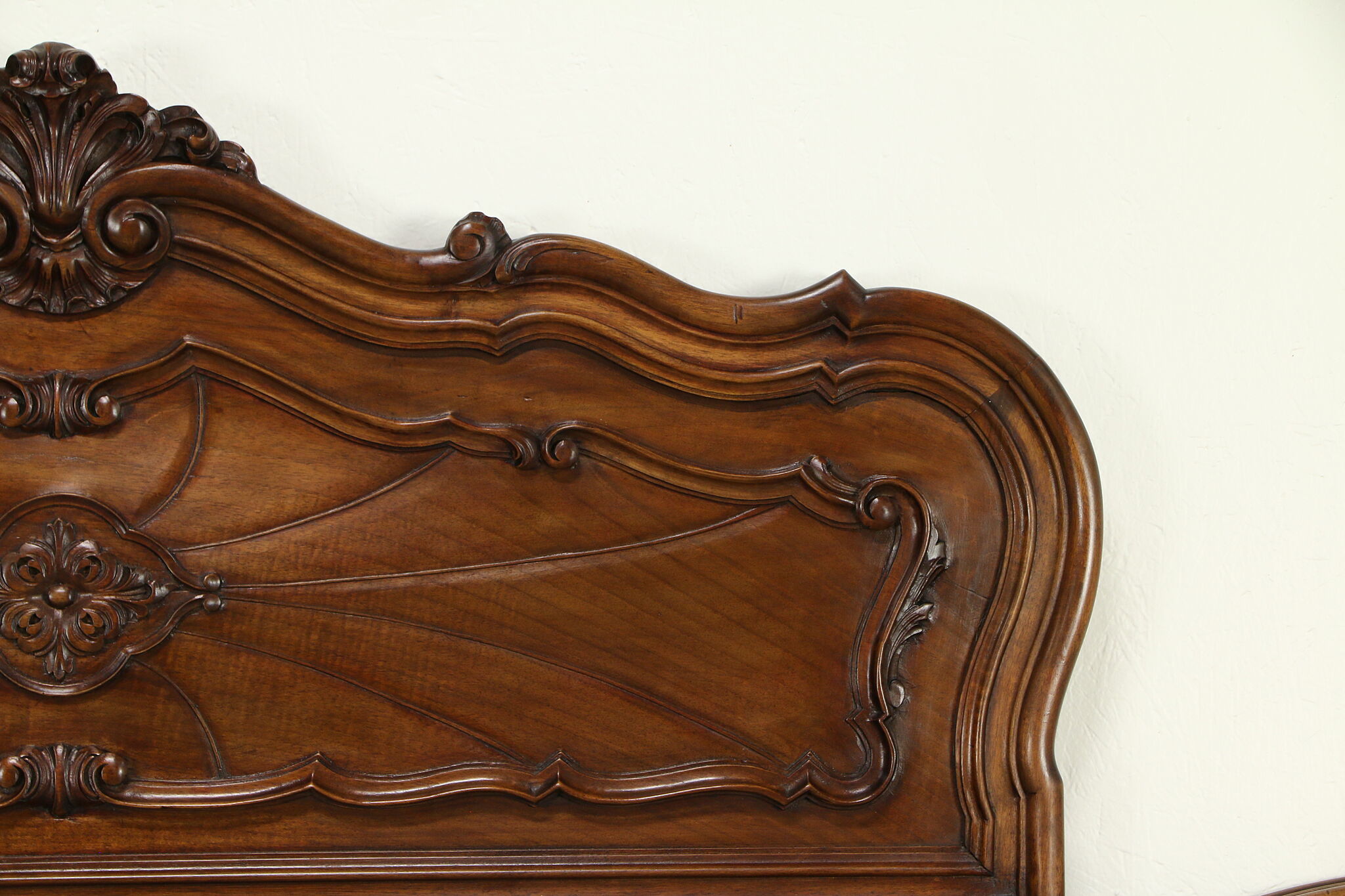 SOLD - Italian Antique Carved Walnut King Size Bed Headboard #31627 ...