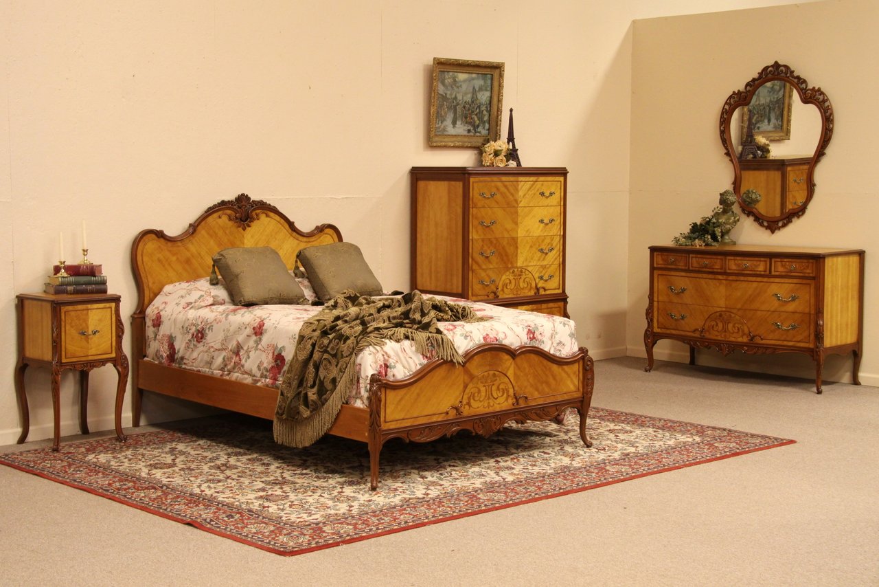 Pair of Louis XVI Style 5 Drawer Stands