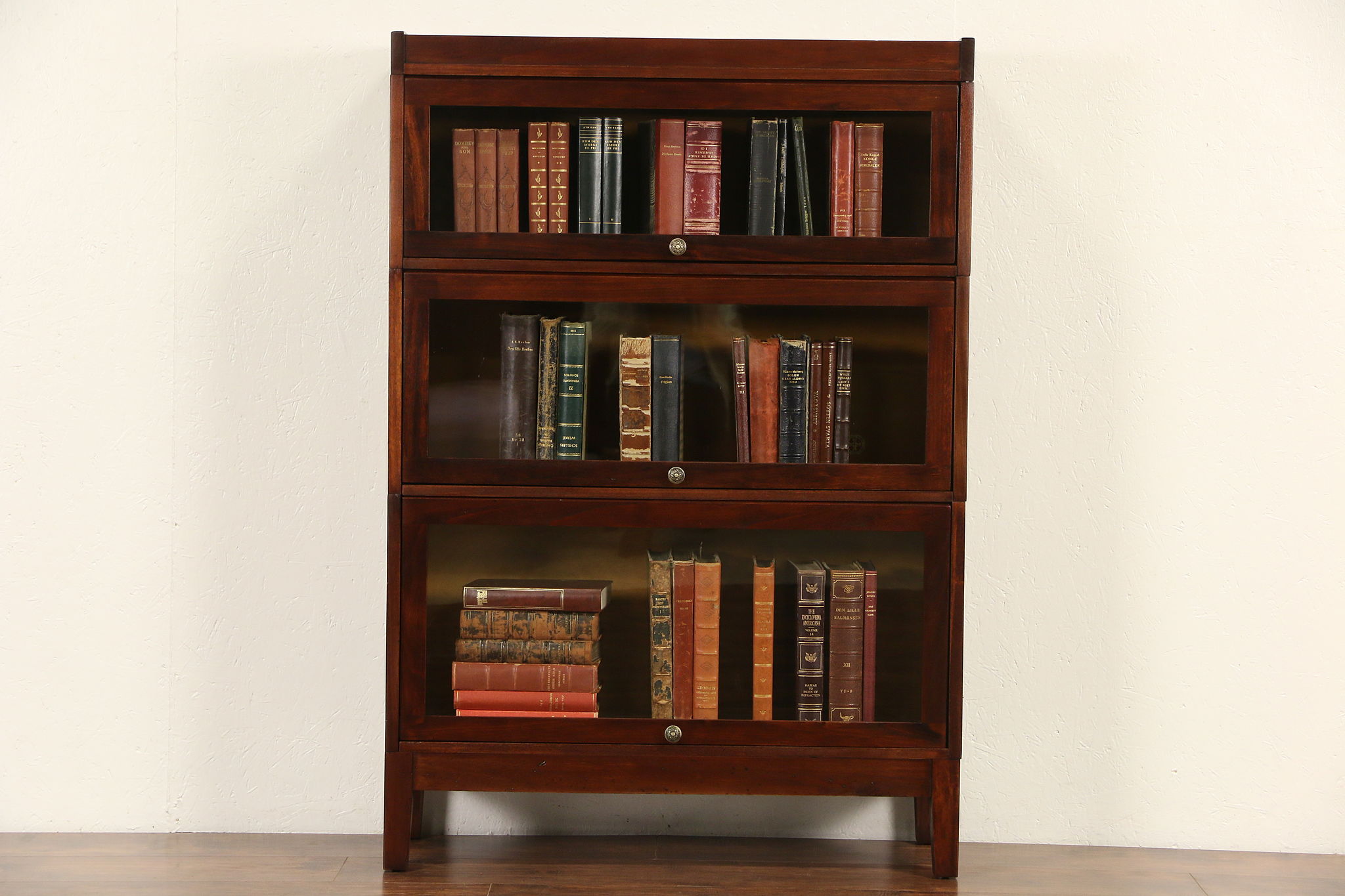 Udell Signed 1915 Antique Lawyer Barrister 3 Stack Library Bookcase