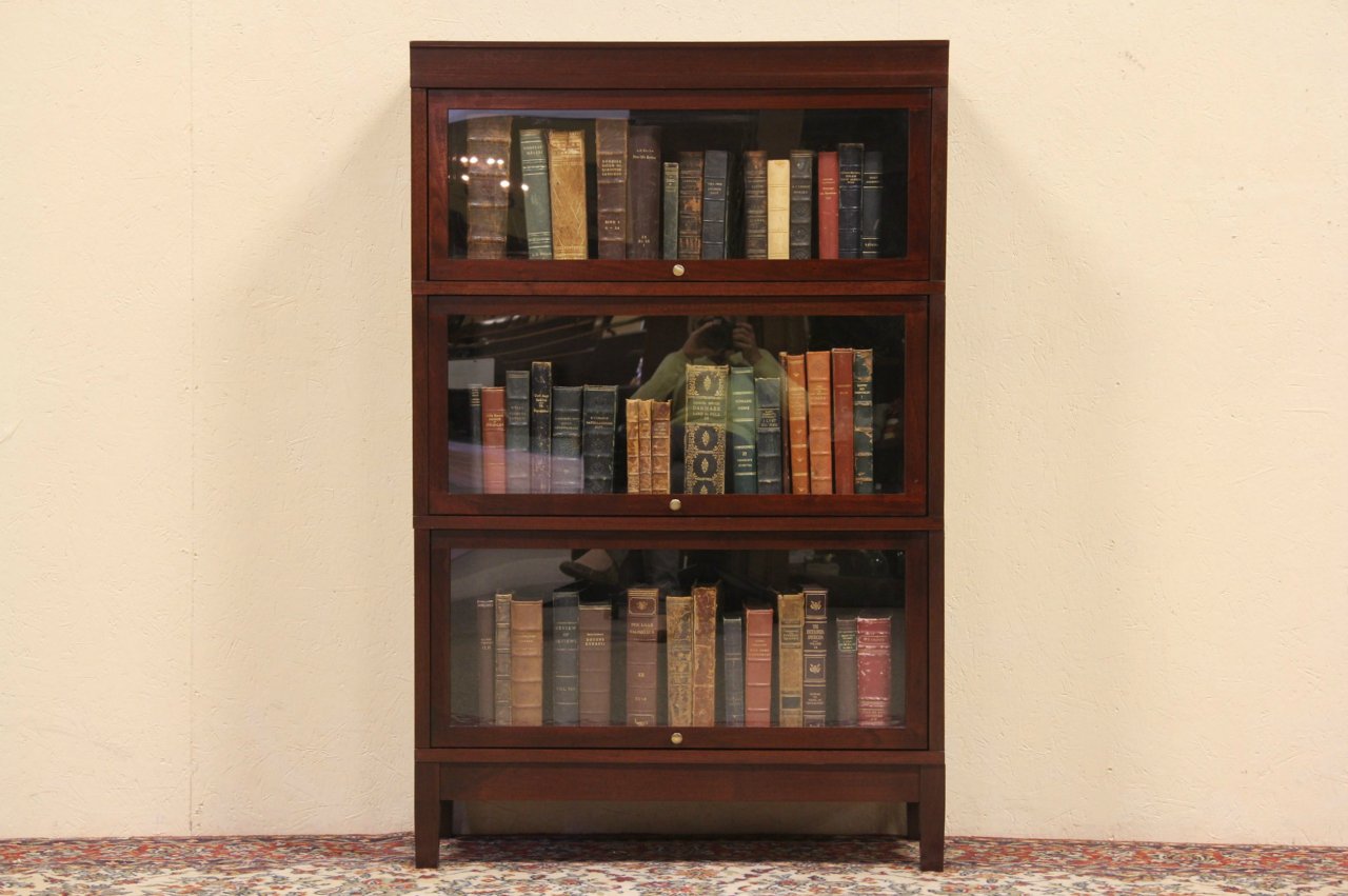 Hale 3 Stack Walnut Barrister Bookcase A