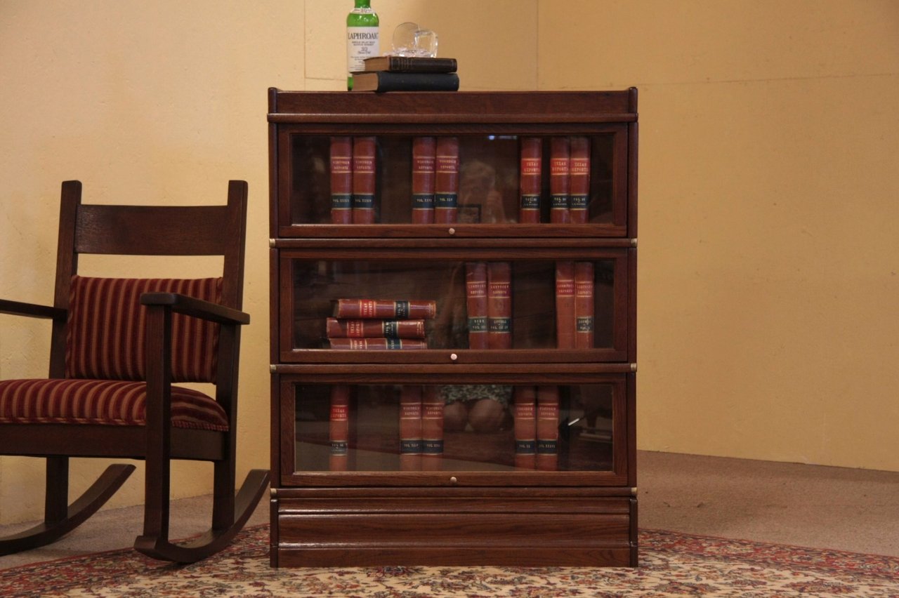 Stacking Antique Lawyer, Barrister Bookcase, "Globe"