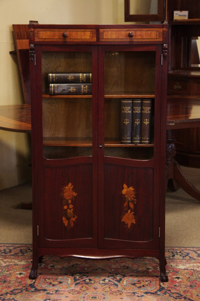 Art Nouveau Antique Bookcase or Curio