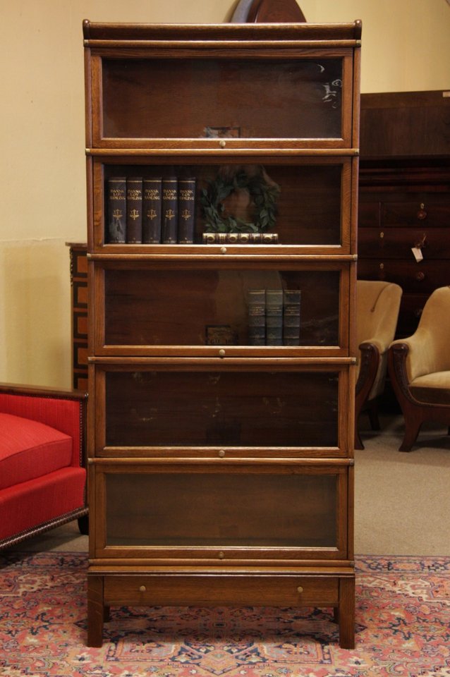 Lawyers 5 Stack Globe Wernicke Oak Bookcase Antique