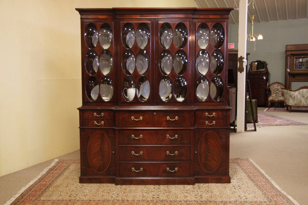 Breakfront Mahogany Bookcase or China