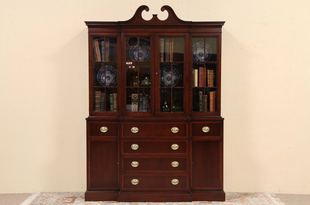 Johnson Traditional Breakfront China Cabinet or Bookcase