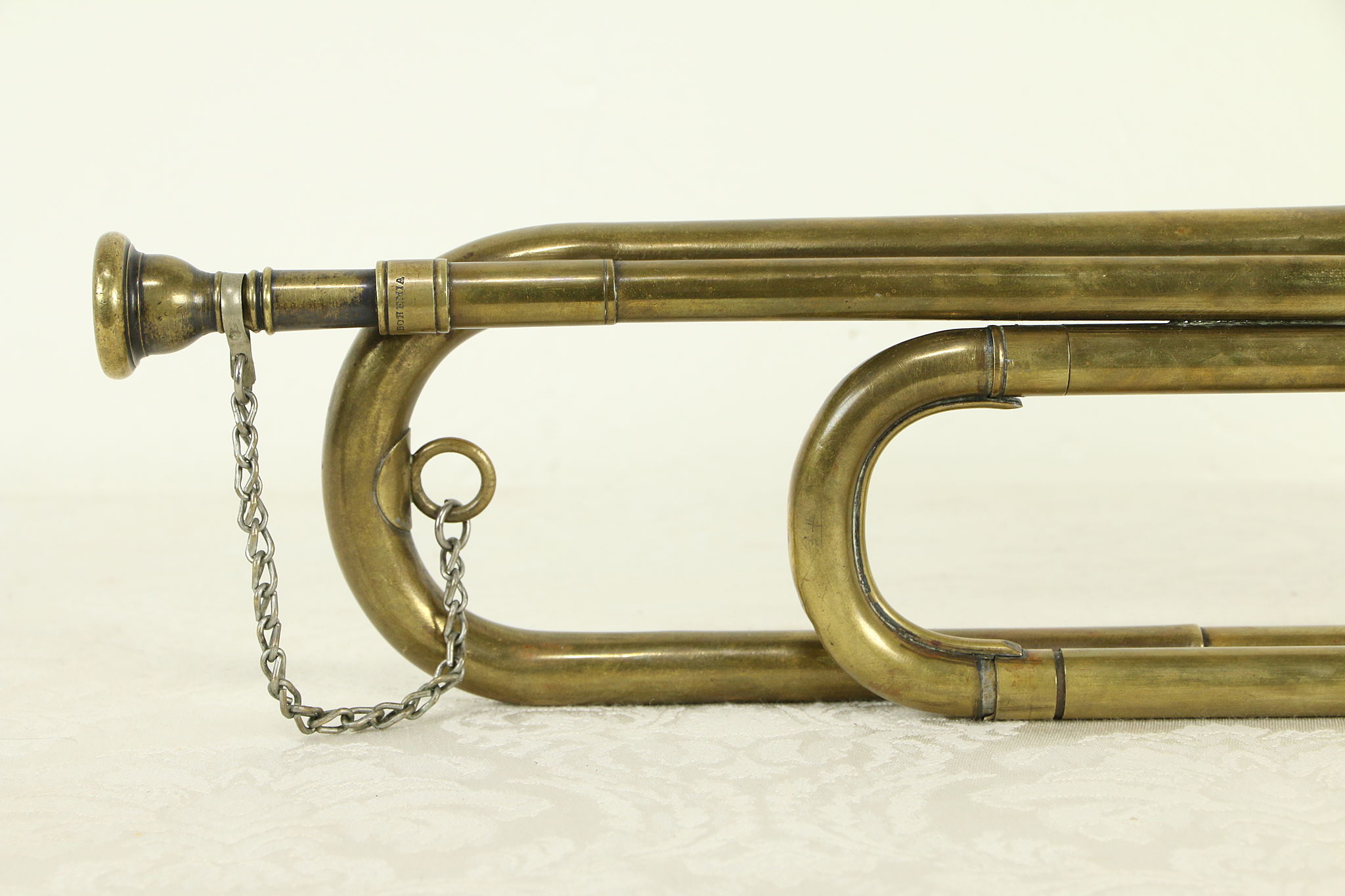 Brass Antique Military Bugle Horn, US Regulation, Bohemia