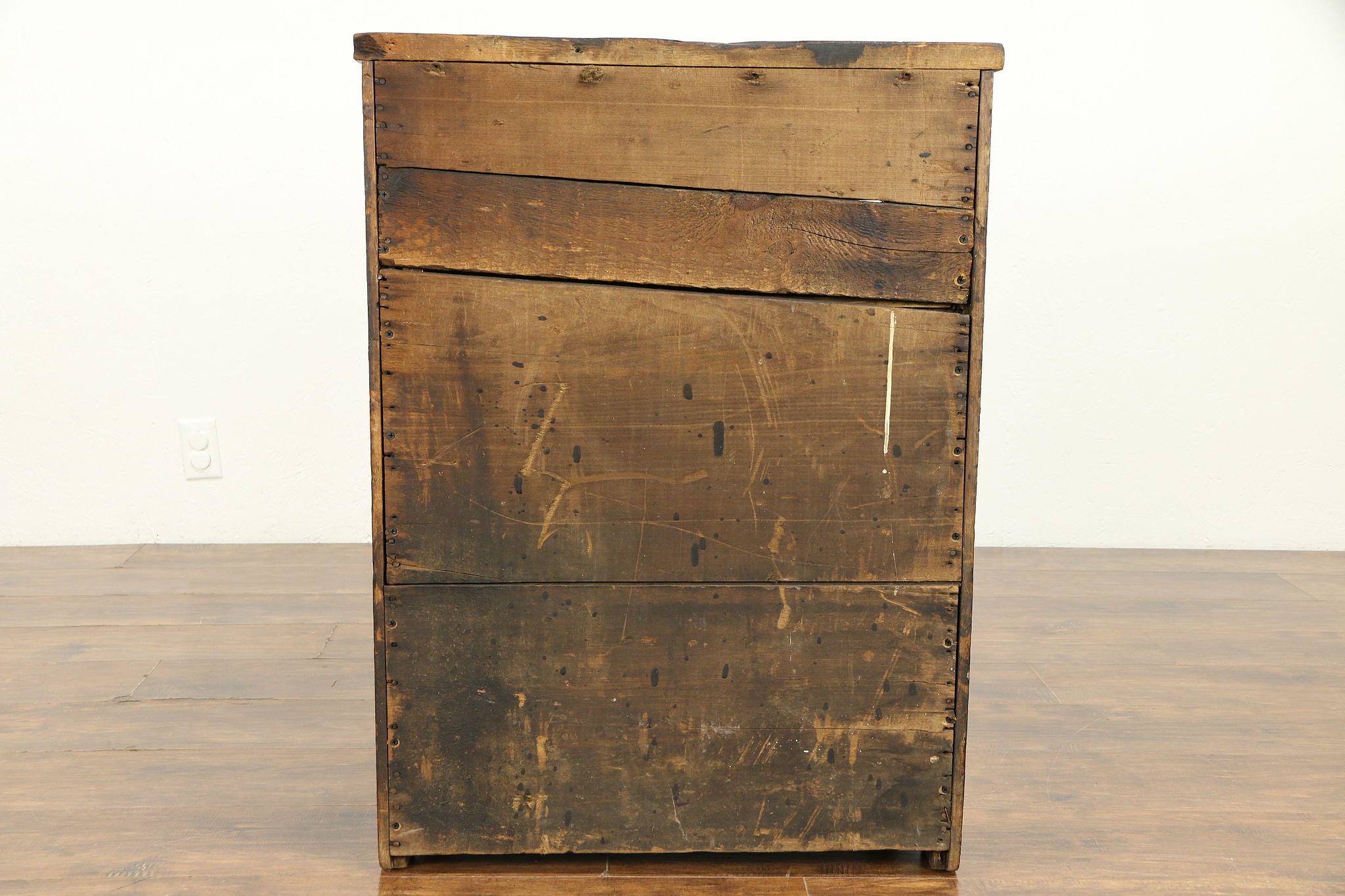 Vintage 1930's Nega File Co. Storage Box, Acid Free Mahogany Wood  Constructed by Fingerjoints, Includes Brass Padlock 