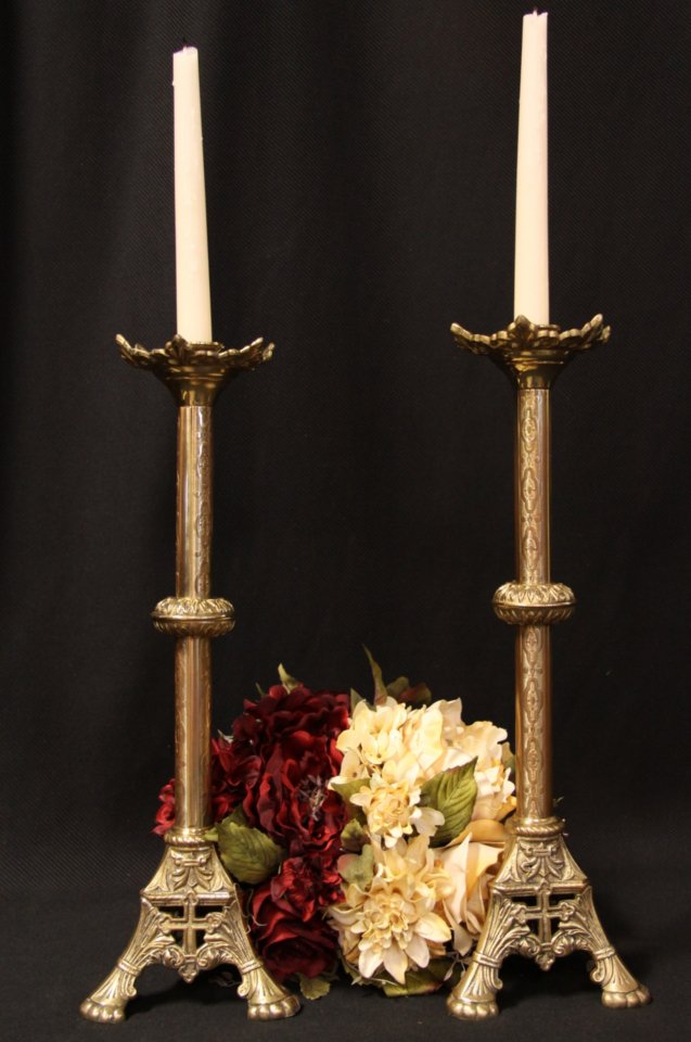 Pair of Antique Brass Candlesticks