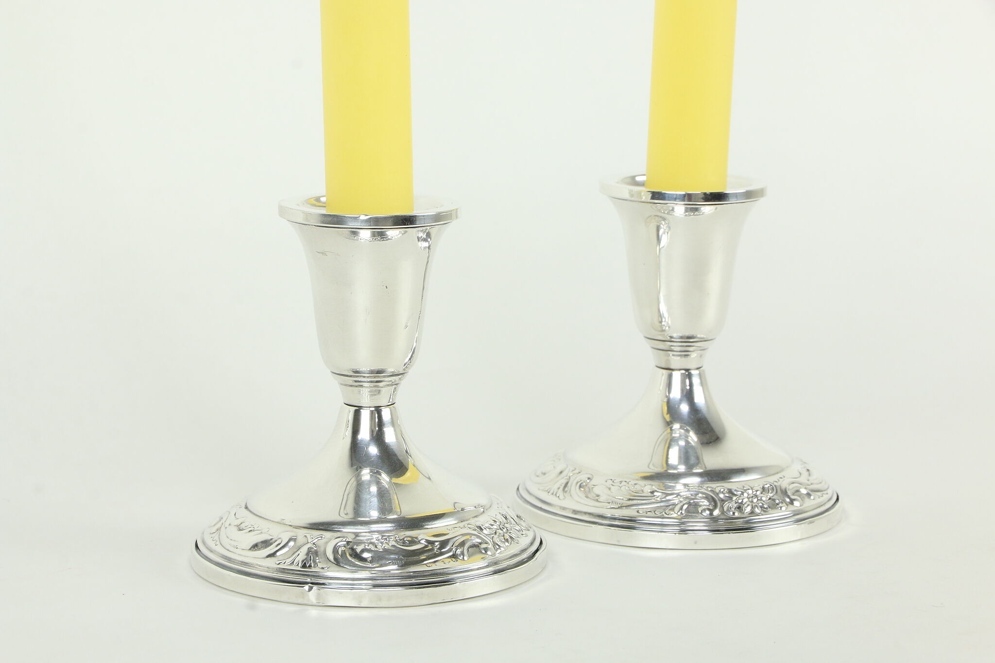Pair of Towle Sterling Silver Vintage Candlesticks
