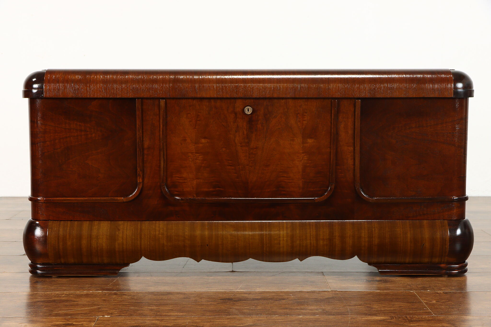 Art Deco Waterfall Vintage Cedar Hope Chest Blanket Trunk Caswell Runyan