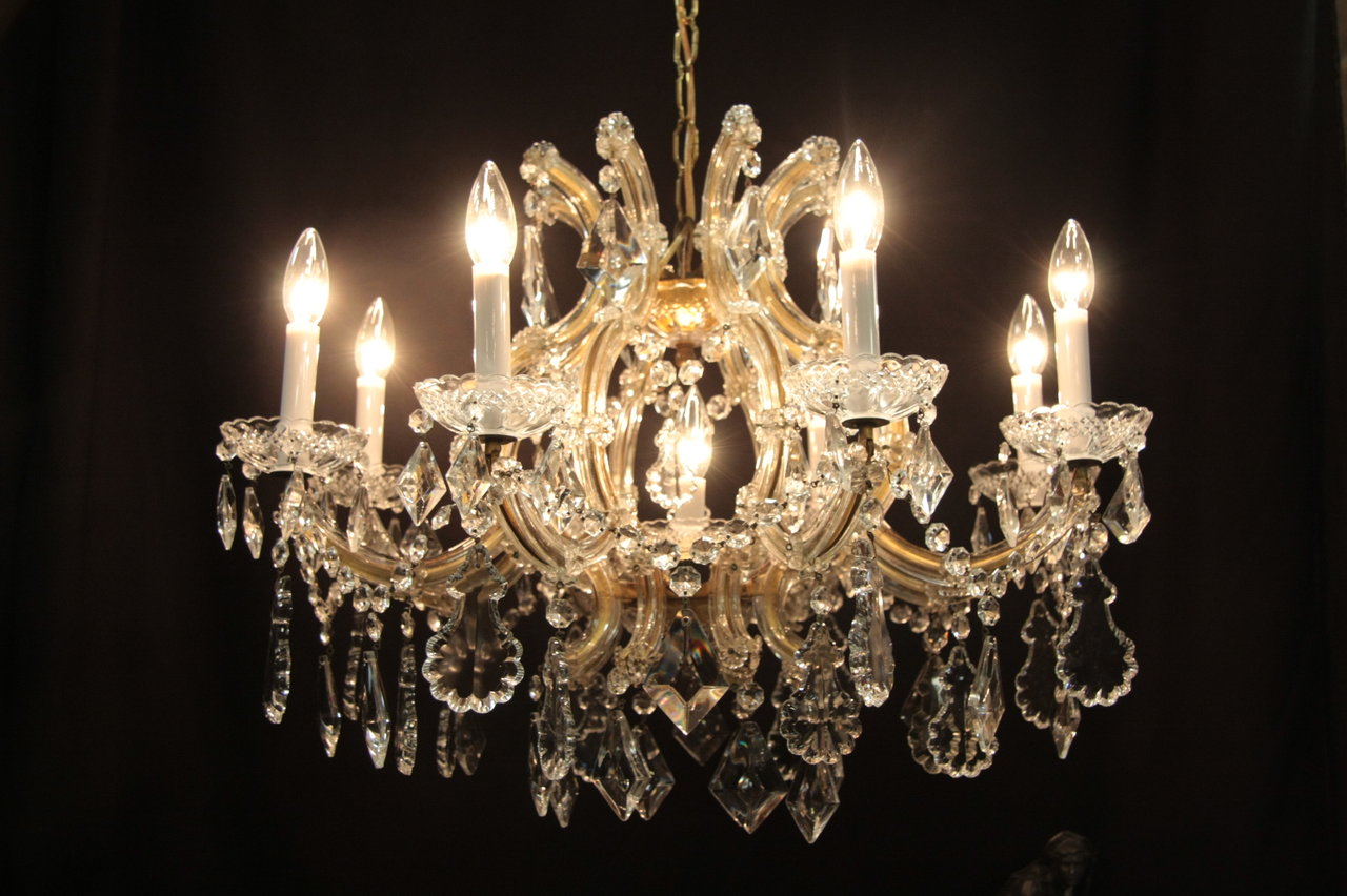 Crystal Prisms 9 Candle Chandelier
