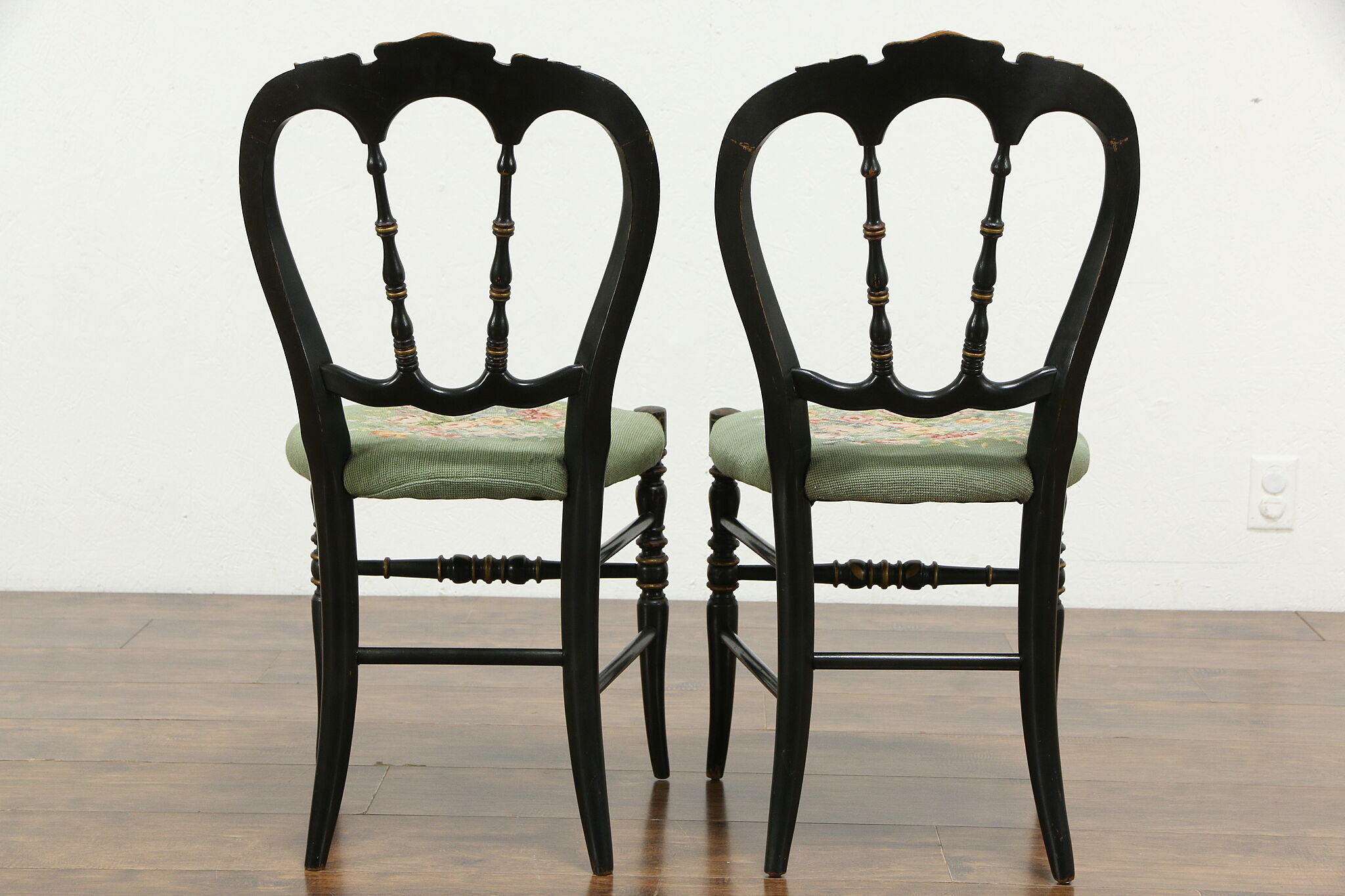 Set of 4 Antique French Louis XVI Painted Chairs