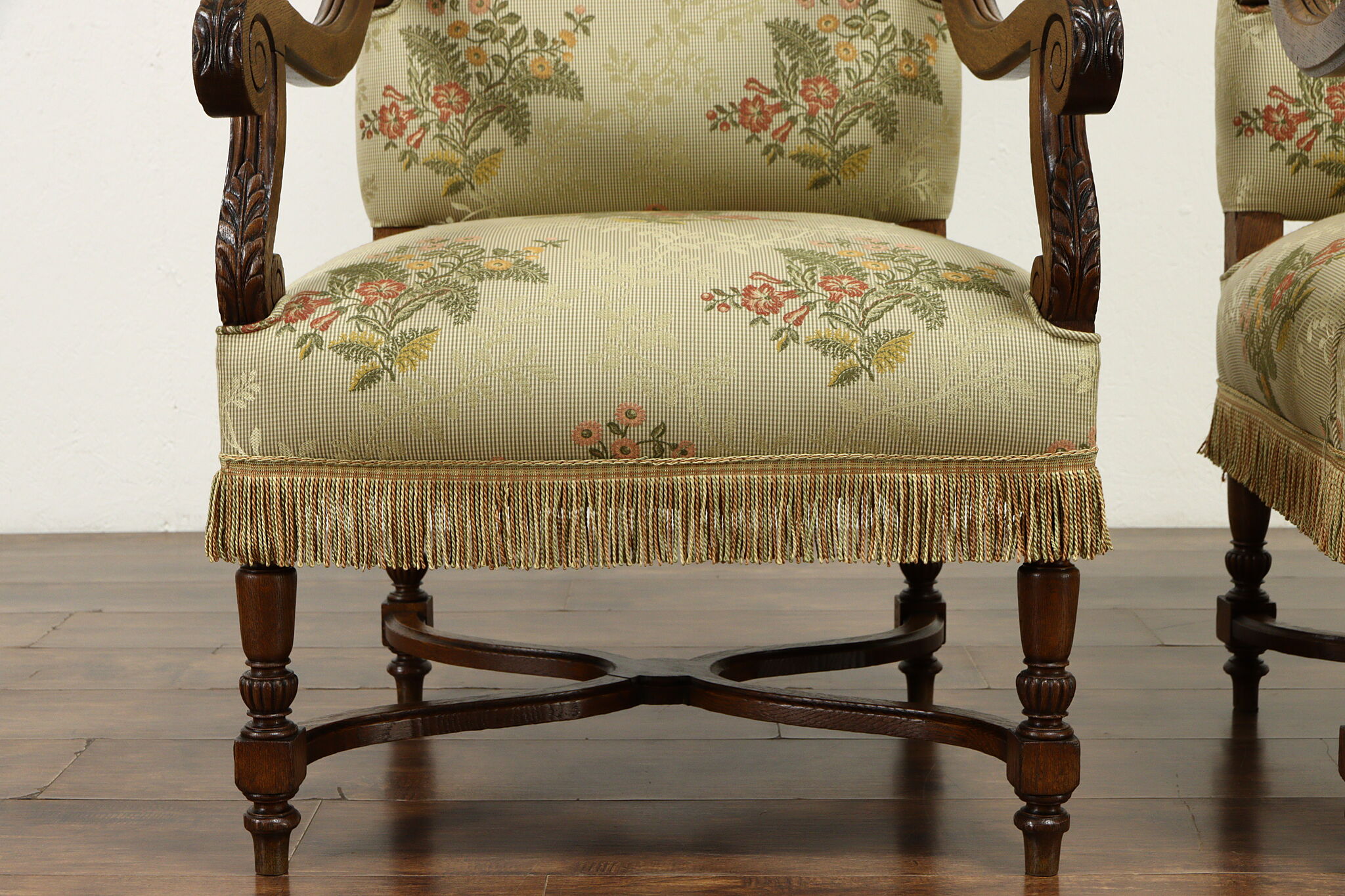 Pair of armchairs with their original tapestry Stamped by François