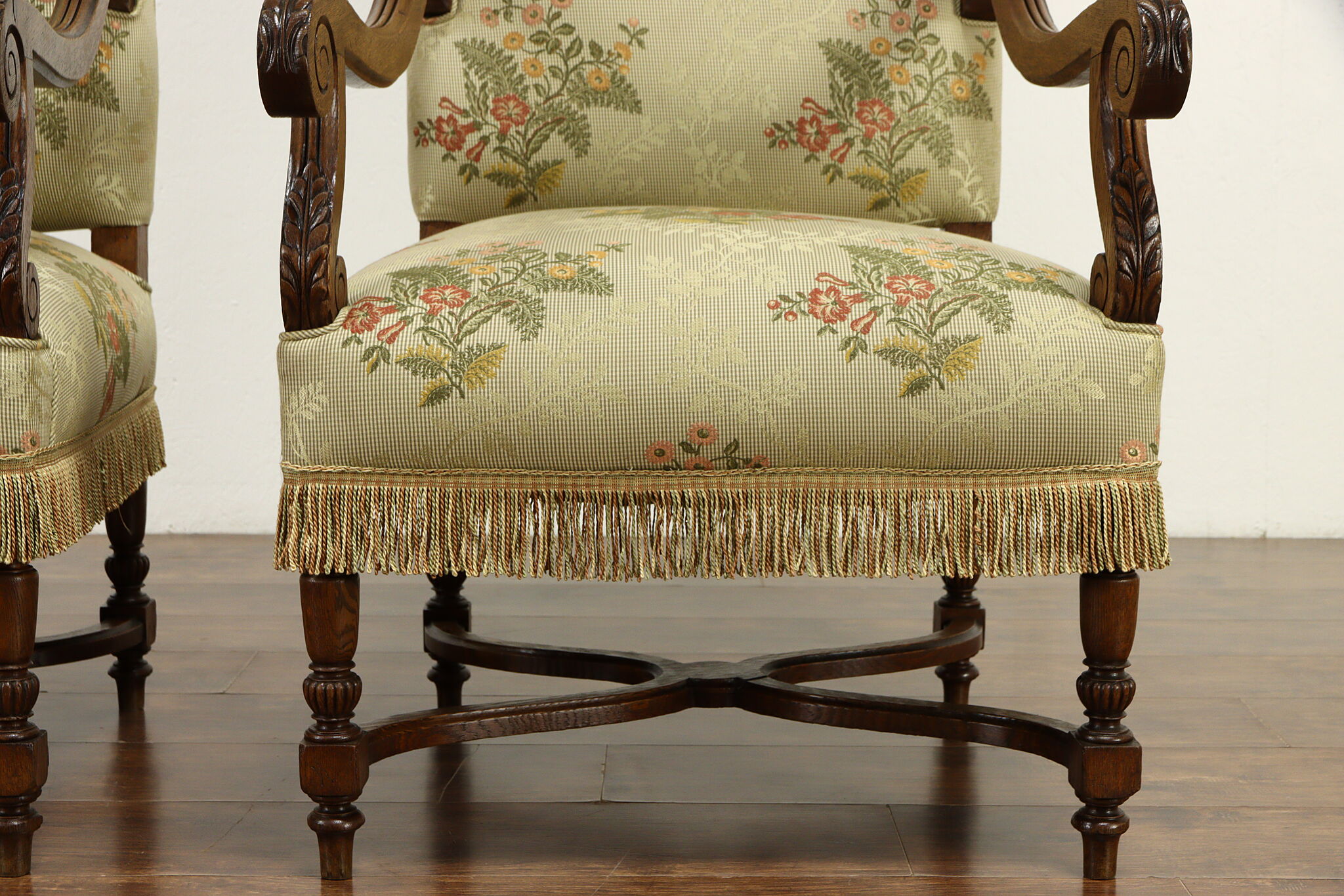 Pair of armchairs with their original tapestry Stamped by François