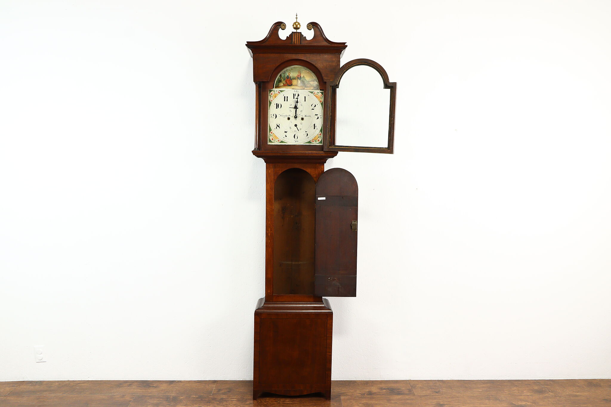 George Iv Antique English 10 Mahogany Tall Case Quartz Clock Goodwill George Iv Antique English 10 Mahogany Tall Case Quartz Clock Goodwill